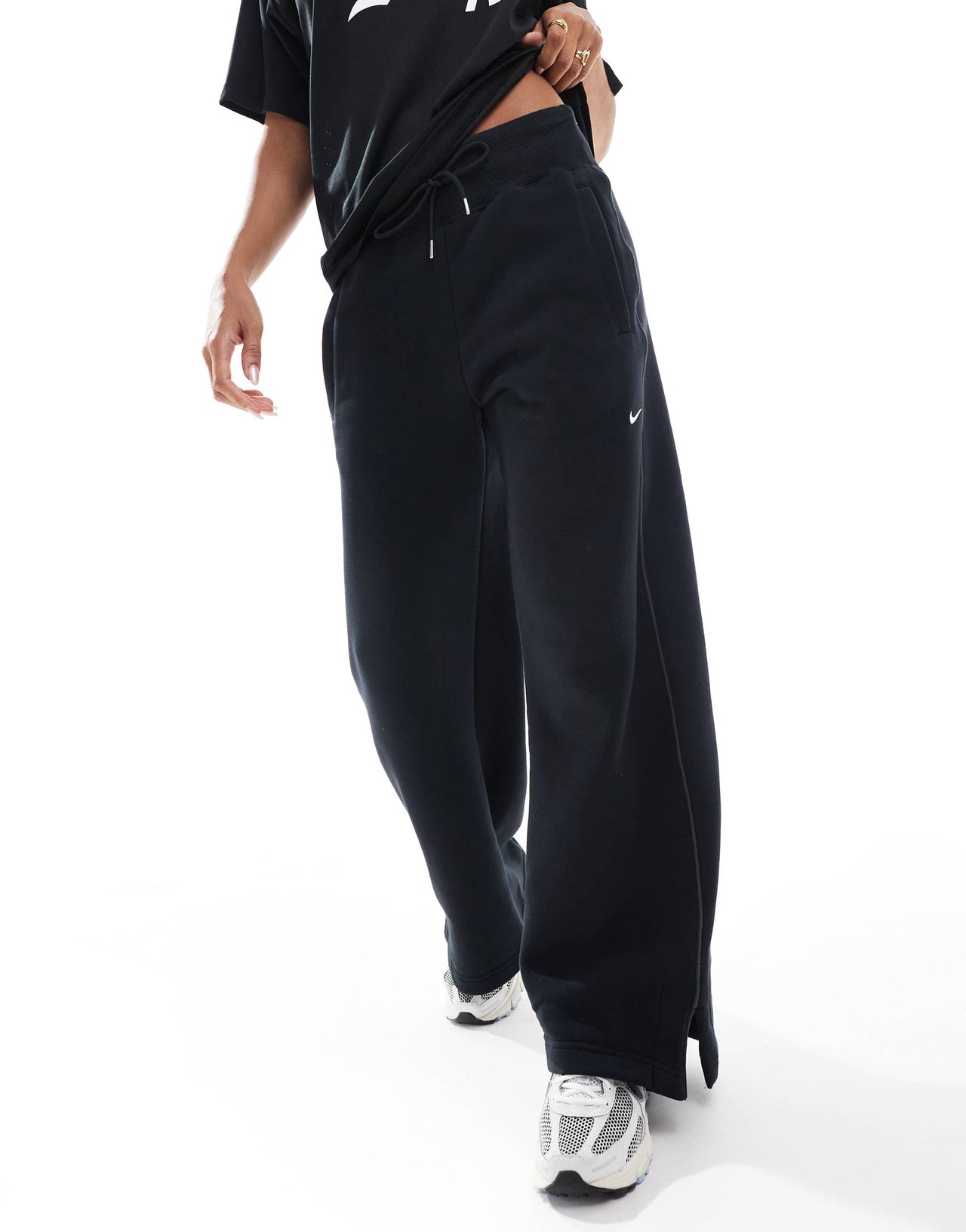 Nike Trend Phoenix fleece logo joggers in black