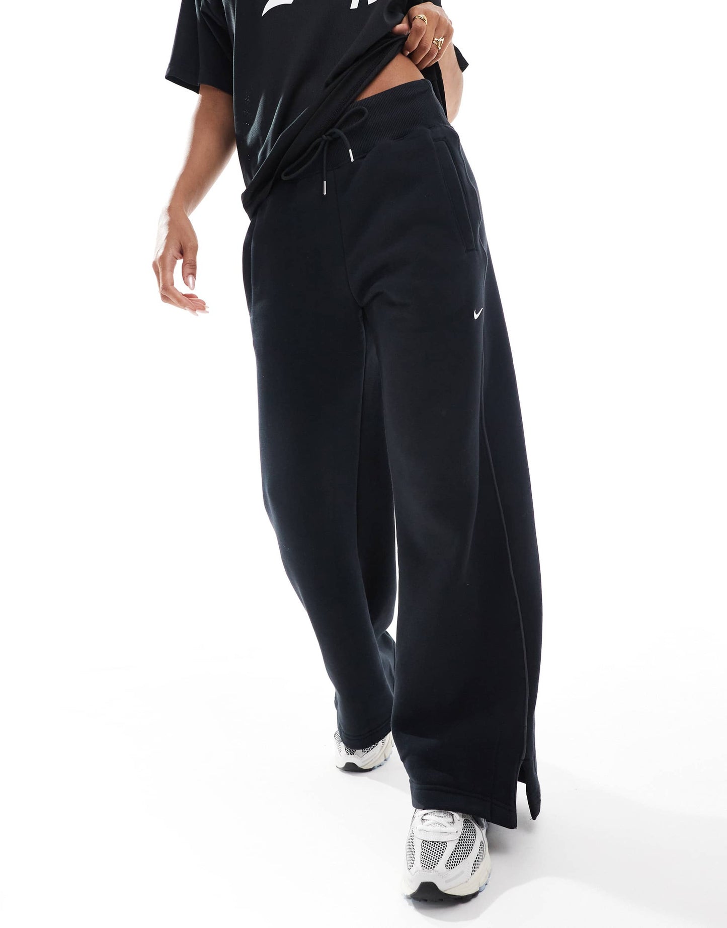 Nike Trend Phoenix fleece logo joggers in black