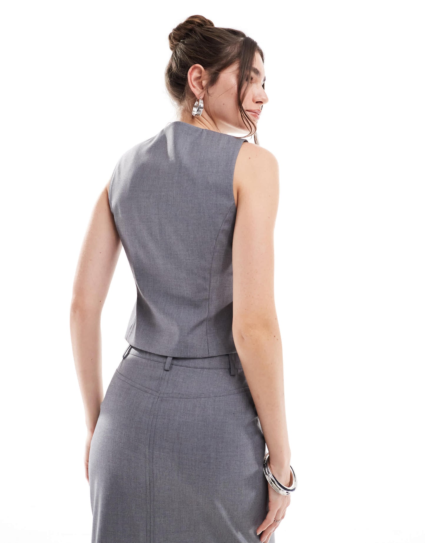 4th & Reckless tailored waistcoat co-ord in grey