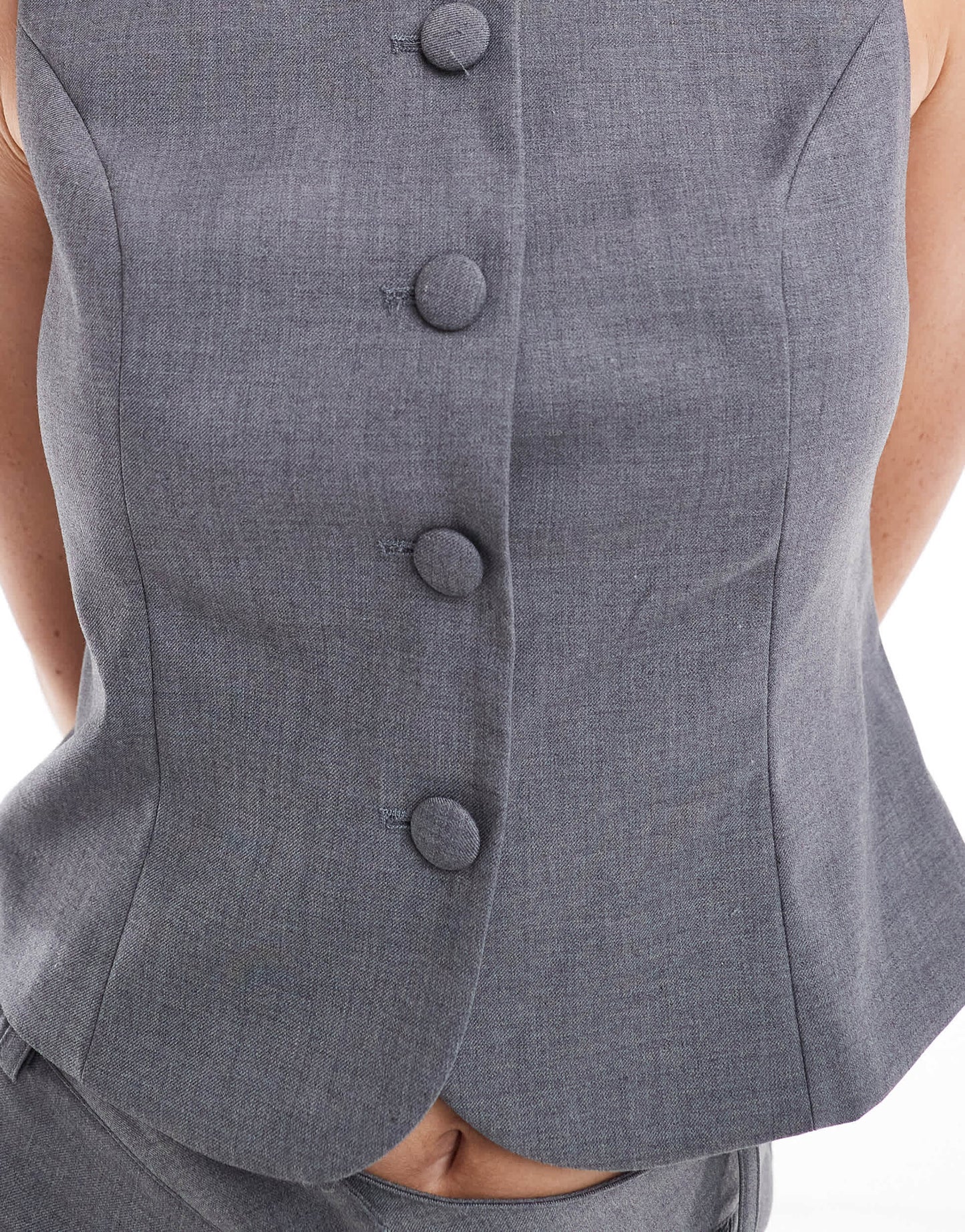 4th & Reckless tailored waistcoat co-ord in grey