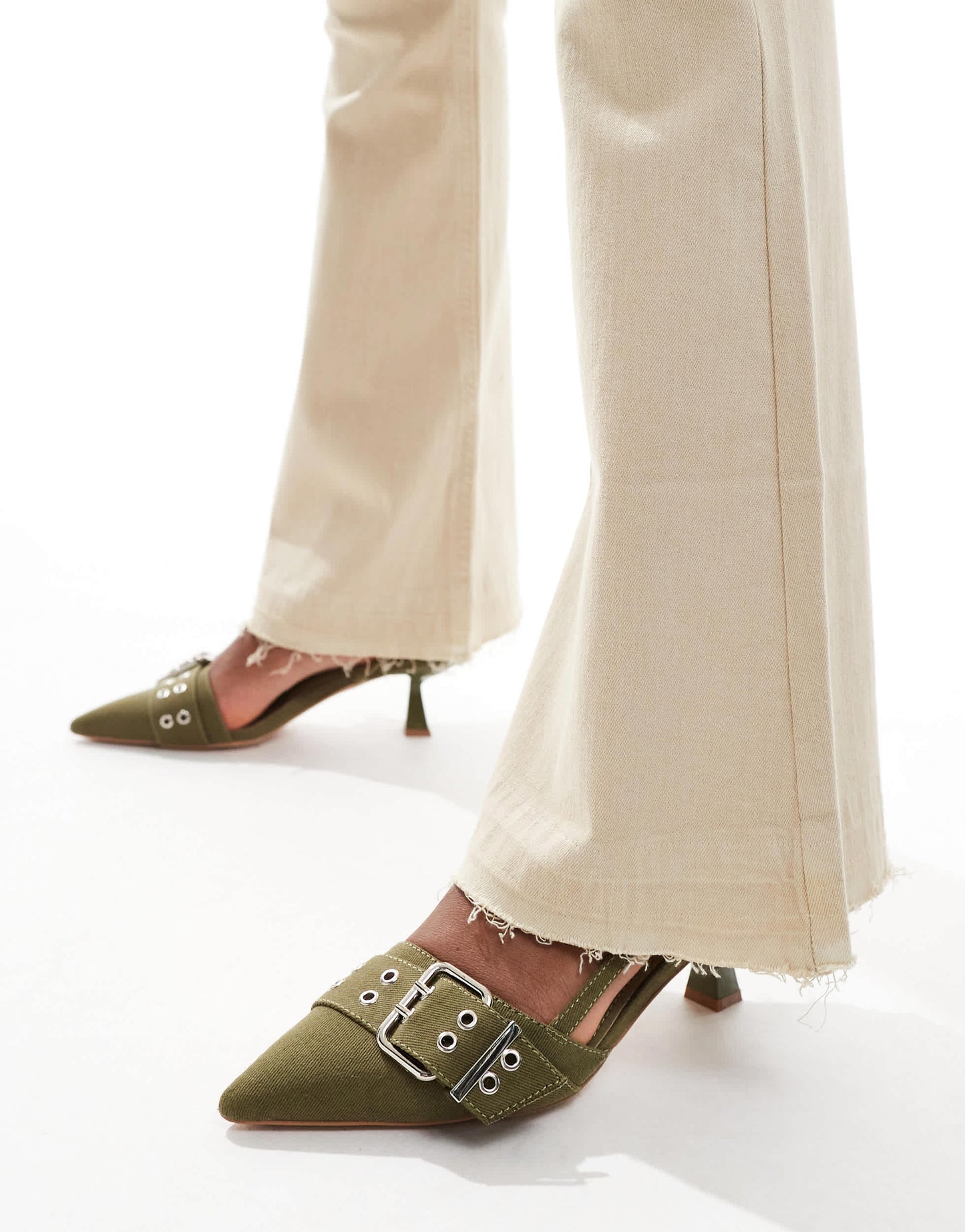 River Island flare jean in stone