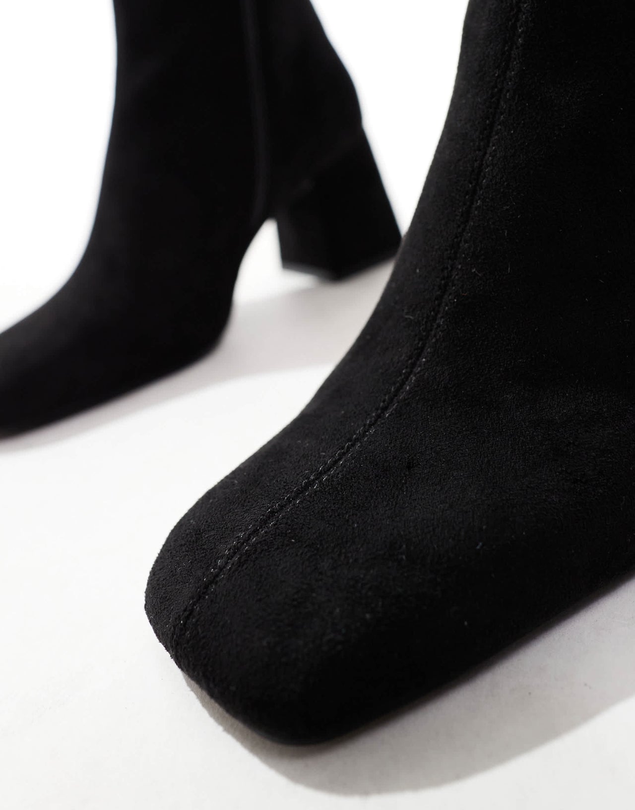 ASOS DESIGN Wide Fit Record smart mid-boots in black