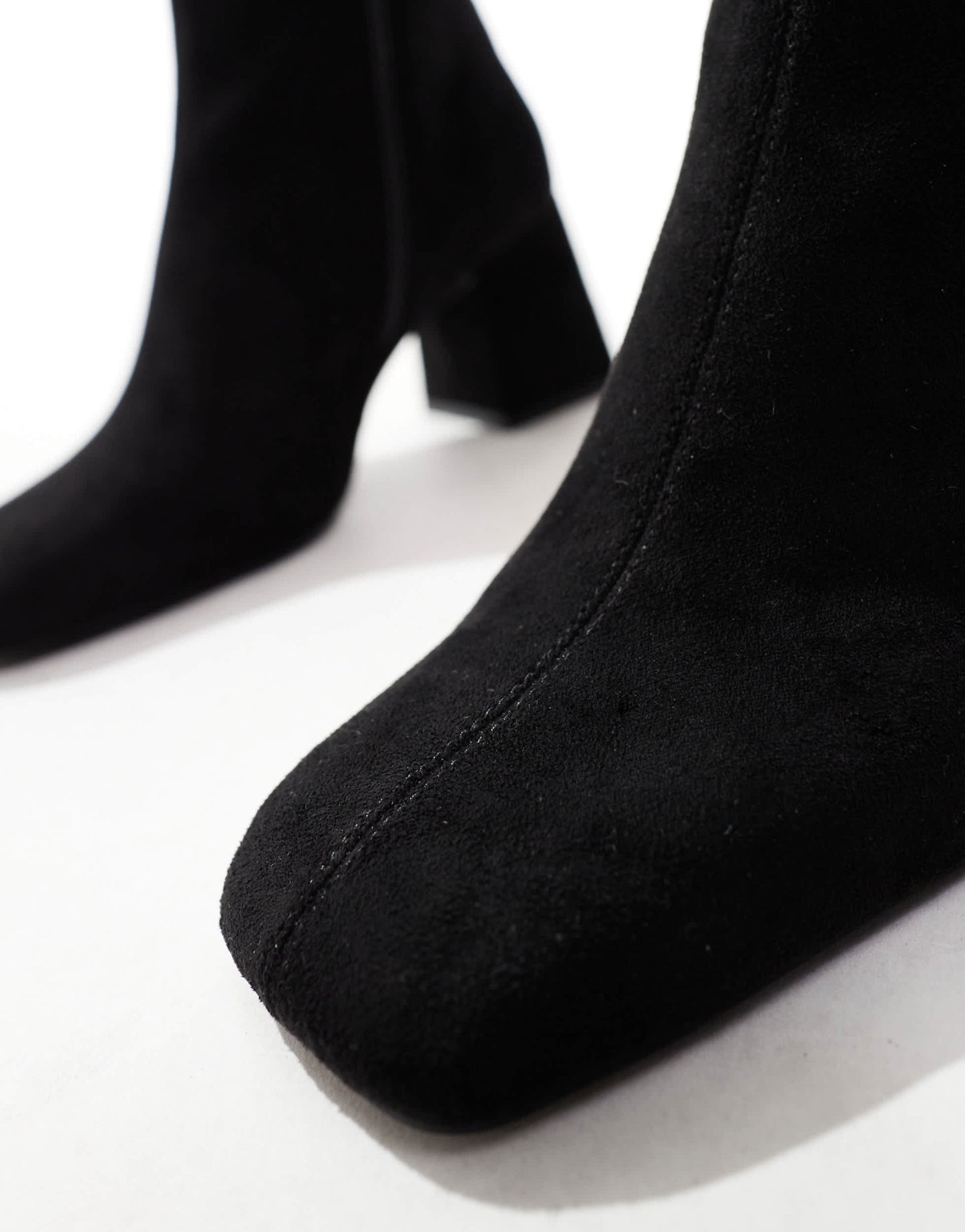 ASOS DESIGN Wide Fit Record smart mid-boots in black