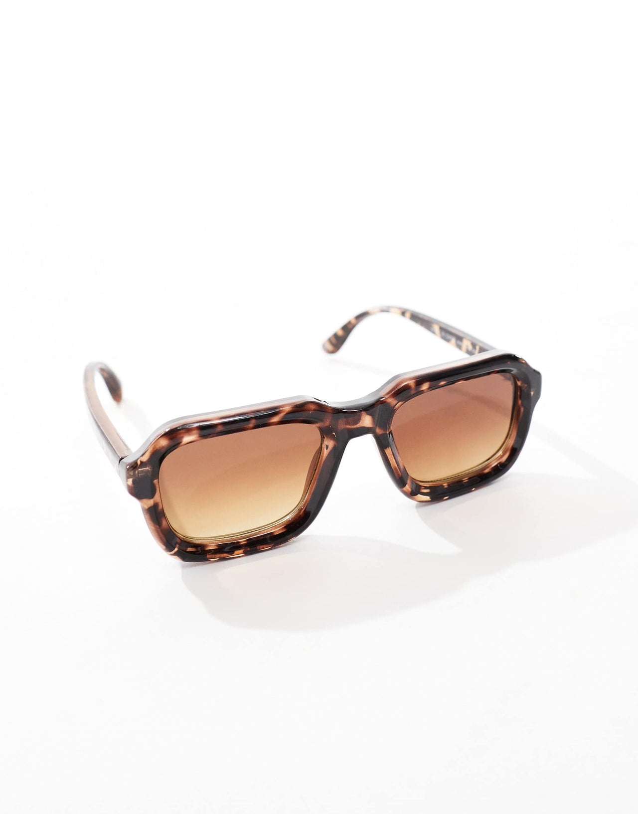 ASOS DESIGN square sunglasses in dark tortoiseshell