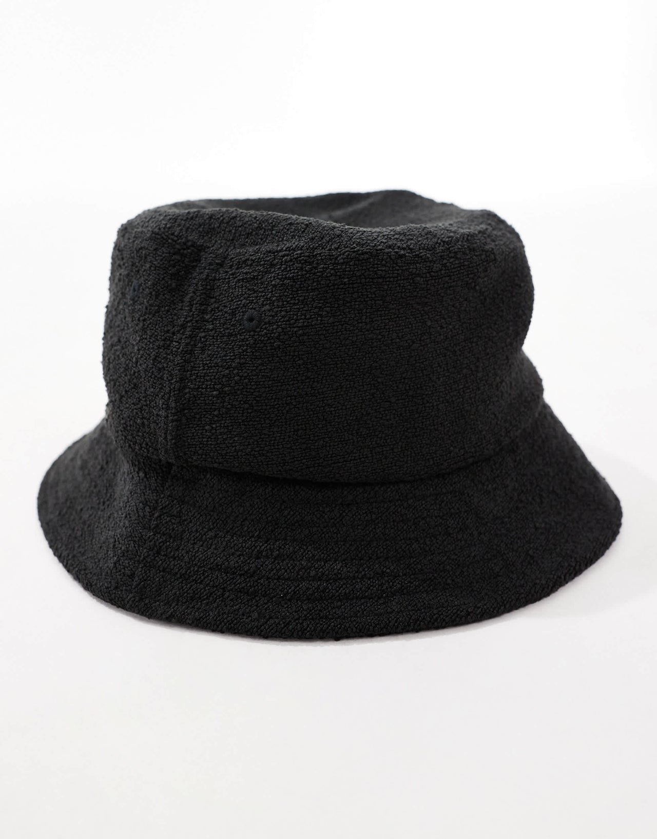 ASOS DESIGN textured bucket hat in black