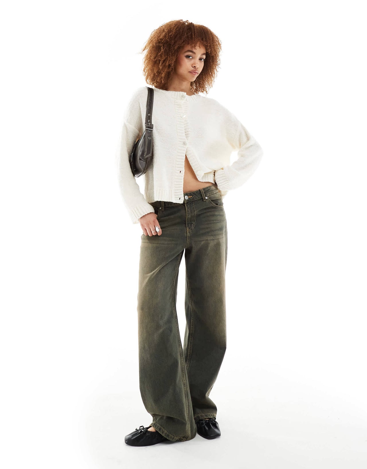 Reclaimed Vintage boxy cardigan in cream