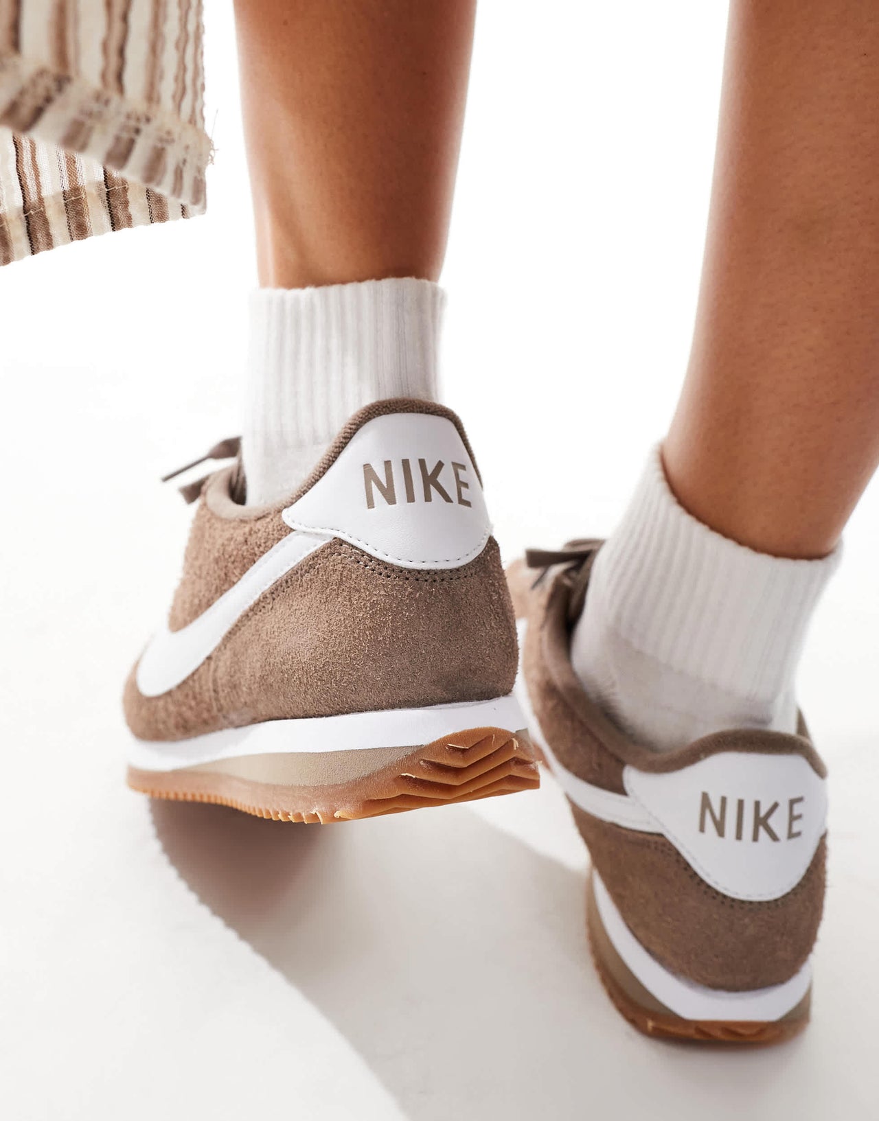 Nike Cortez Suede trainers in brown and white