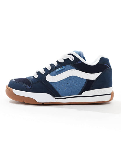 Vans rowley XLT chunky trainers in navy with gum sole detail