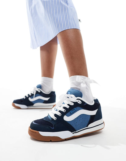 Vans rowley XLT chunky trainers in navy with gum sole detail