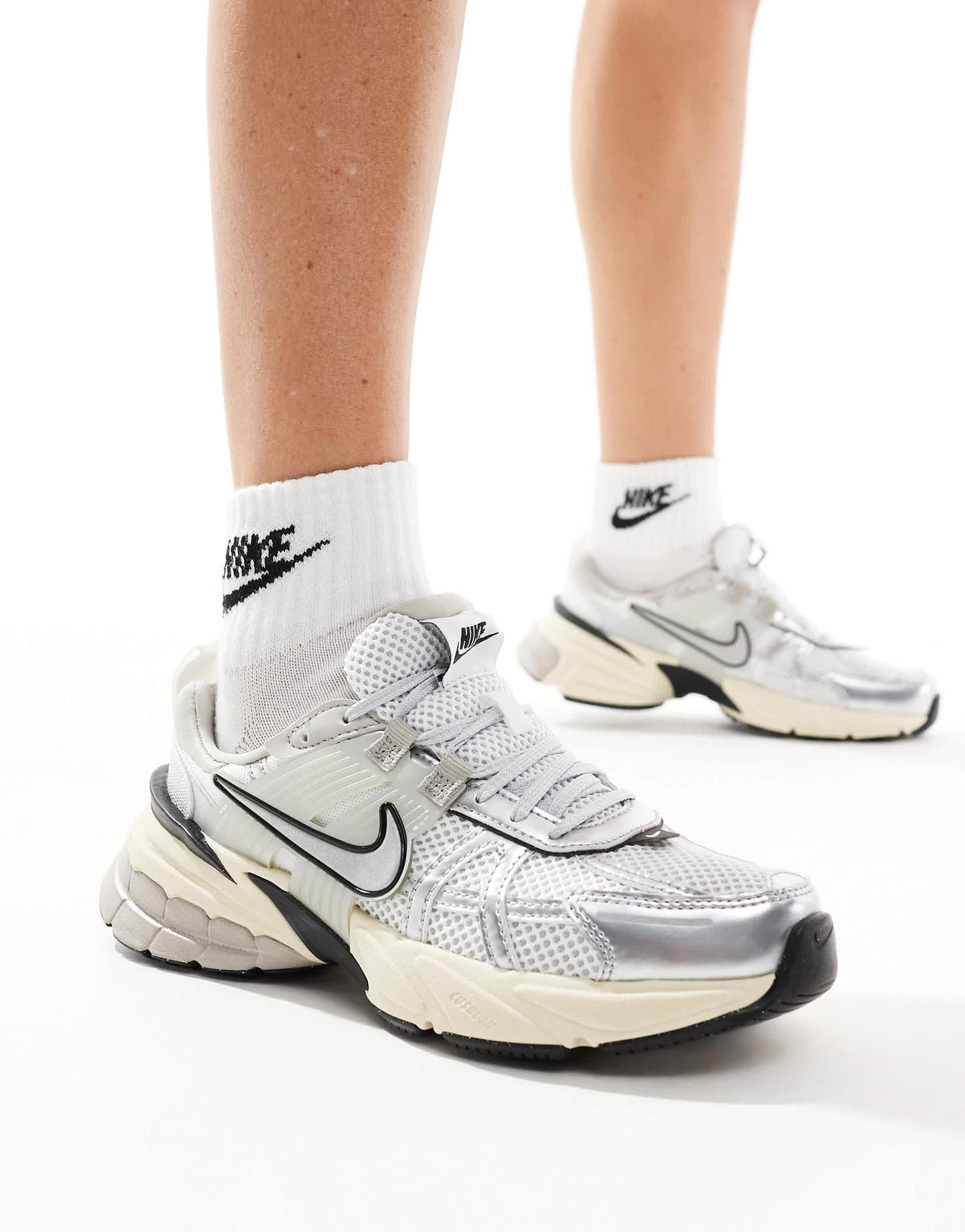 Nike V2K Run trainers in white