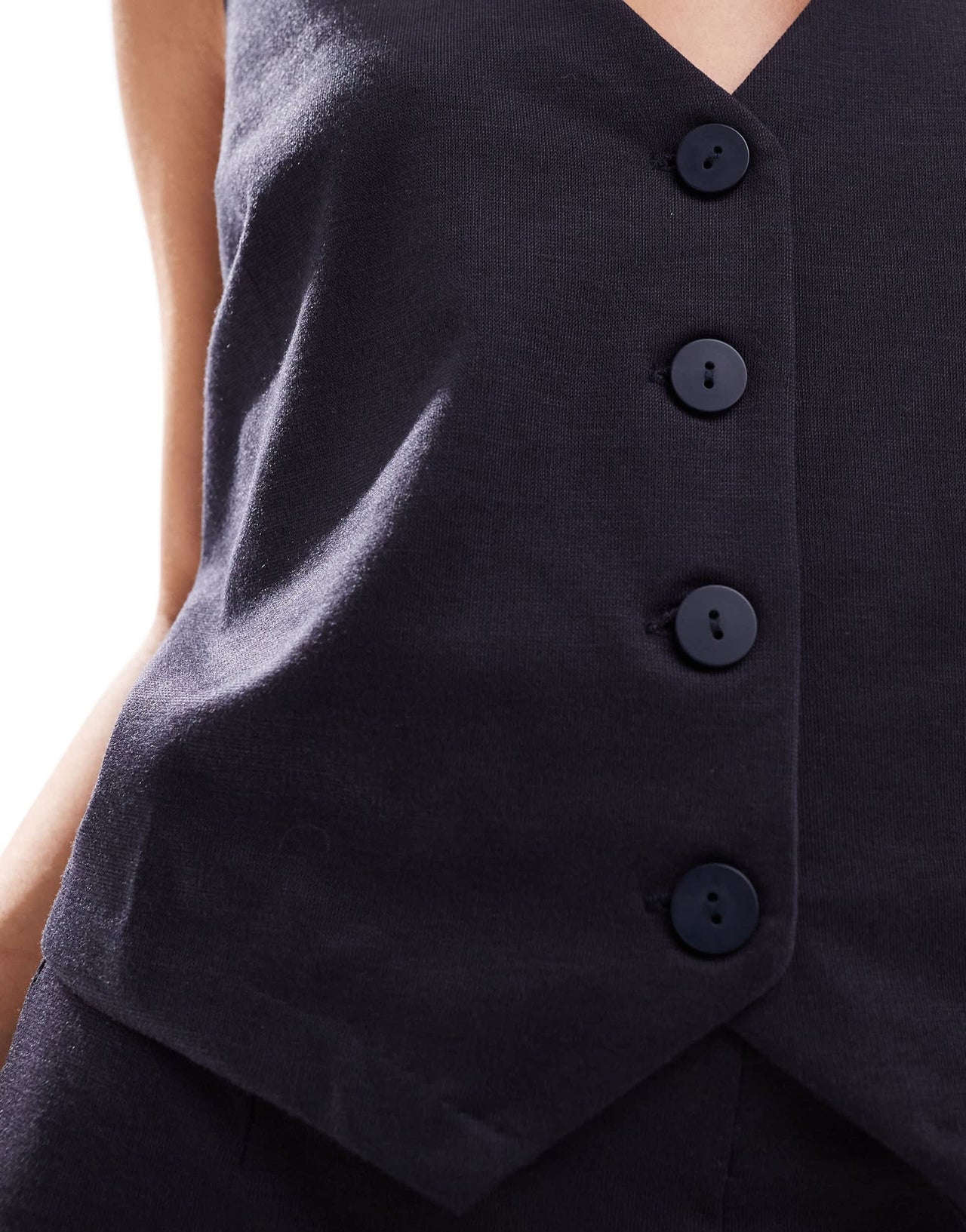 Mango co-ord waistcoat in black