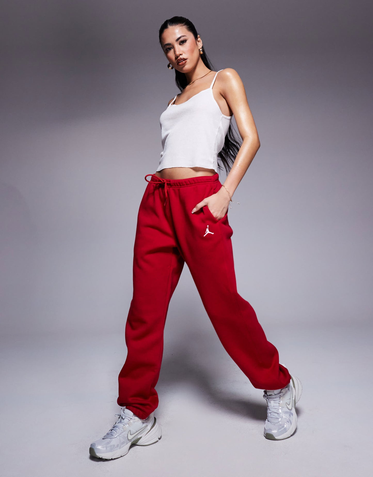 Nike Air Jordan Brooklyn Fleece joggers in red