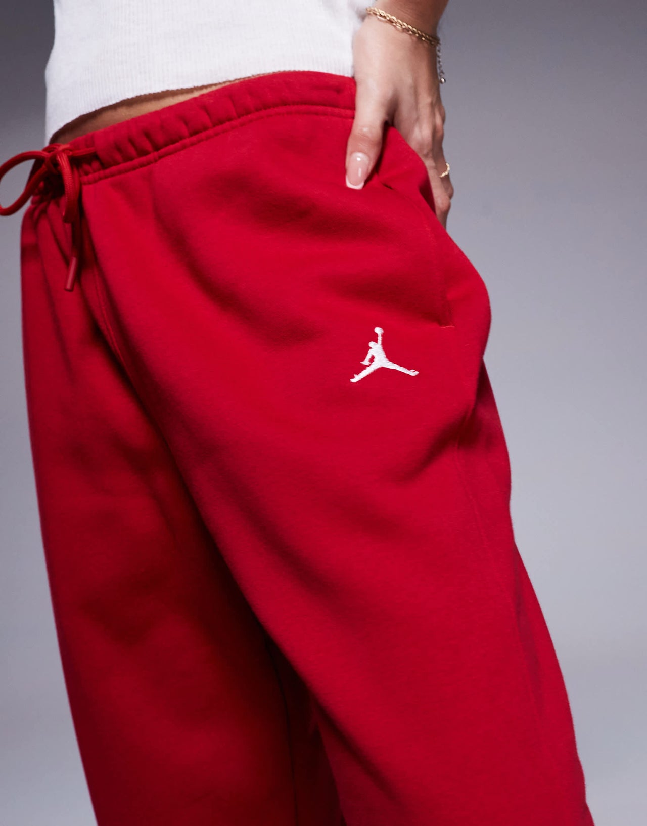 Nike Air Jordan Brooklyn Fleece joggers in red