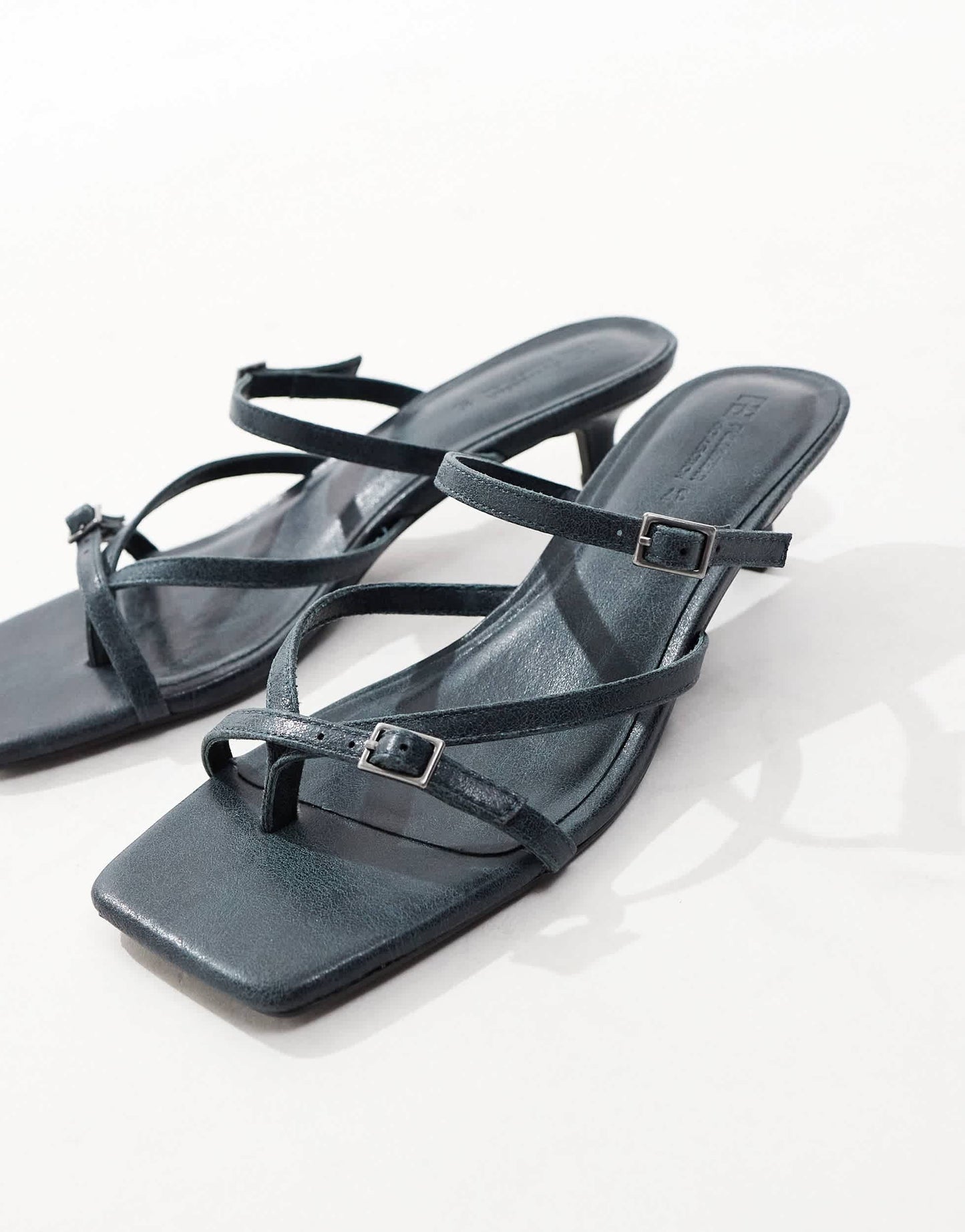 Pull&Bear open toe sandal in black