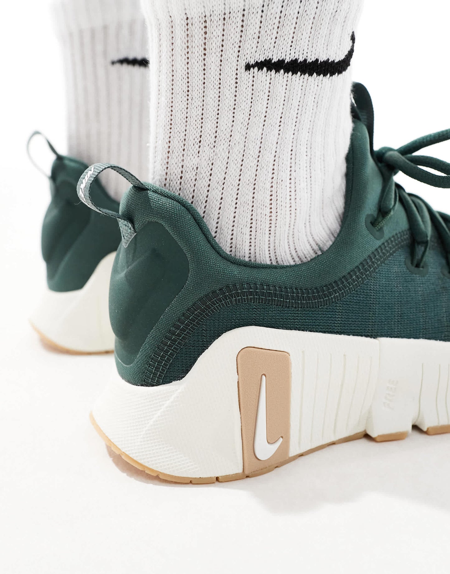 Nike Training Free Metcon 6 trainers in dark green and white