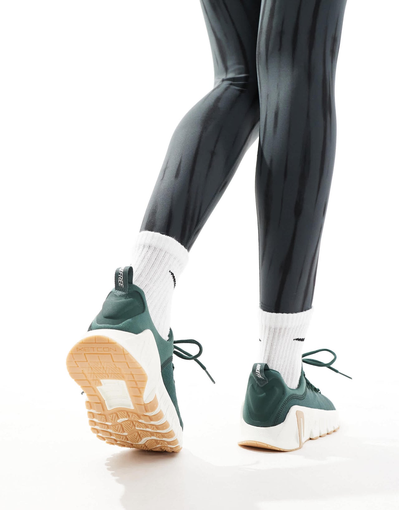 Nike Training Free Metcon 6 trainers in dark green and white