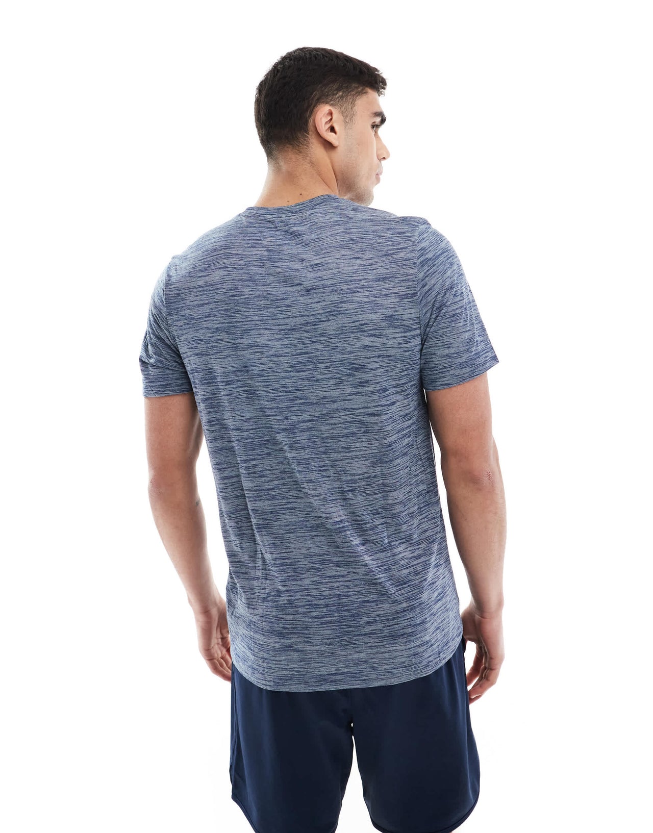 Nike Training Dri-Fit Reset melange t-shirt in blue