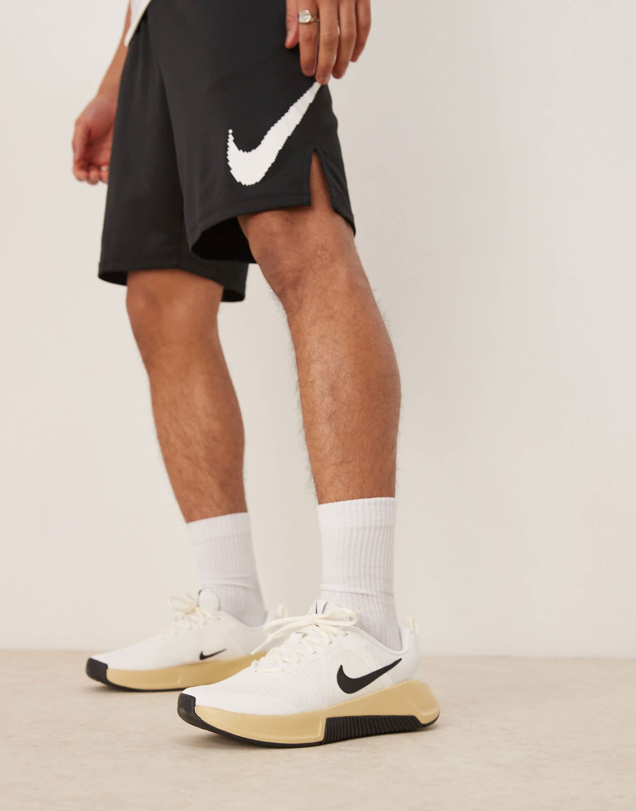 Nike Training MC Trainer 3 trainers in off white and black