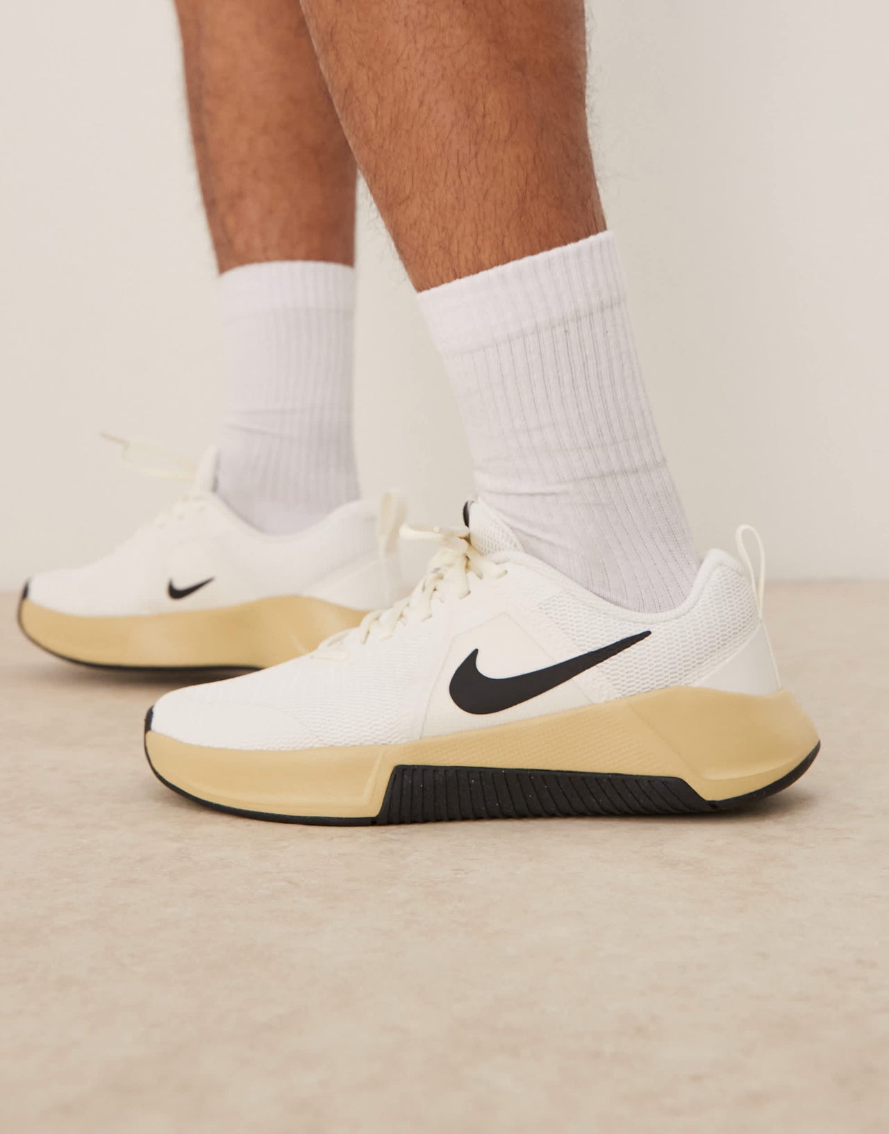 Nike Training MC Trainer 3 trainers in off white and black