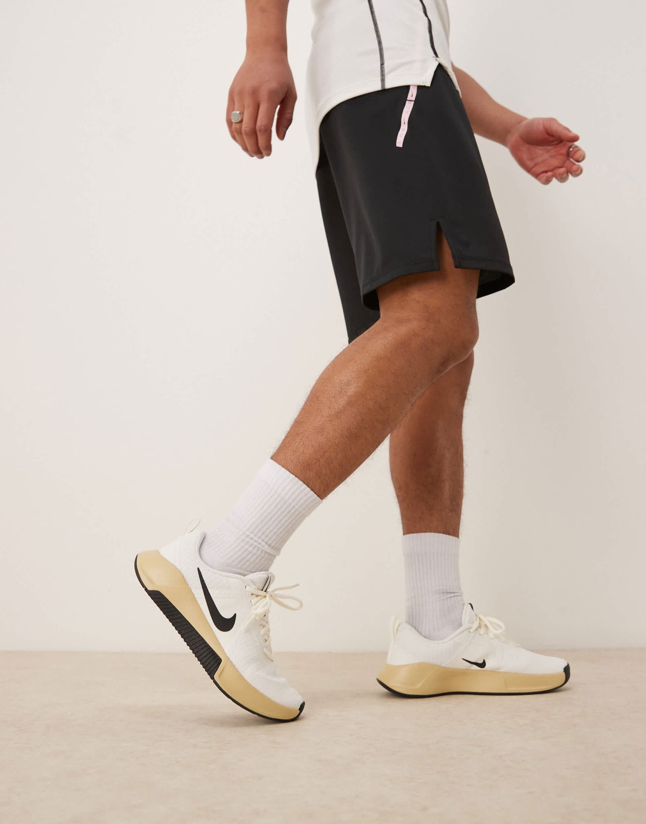 Nike Training MC Trainer 3 trainers in off white and black