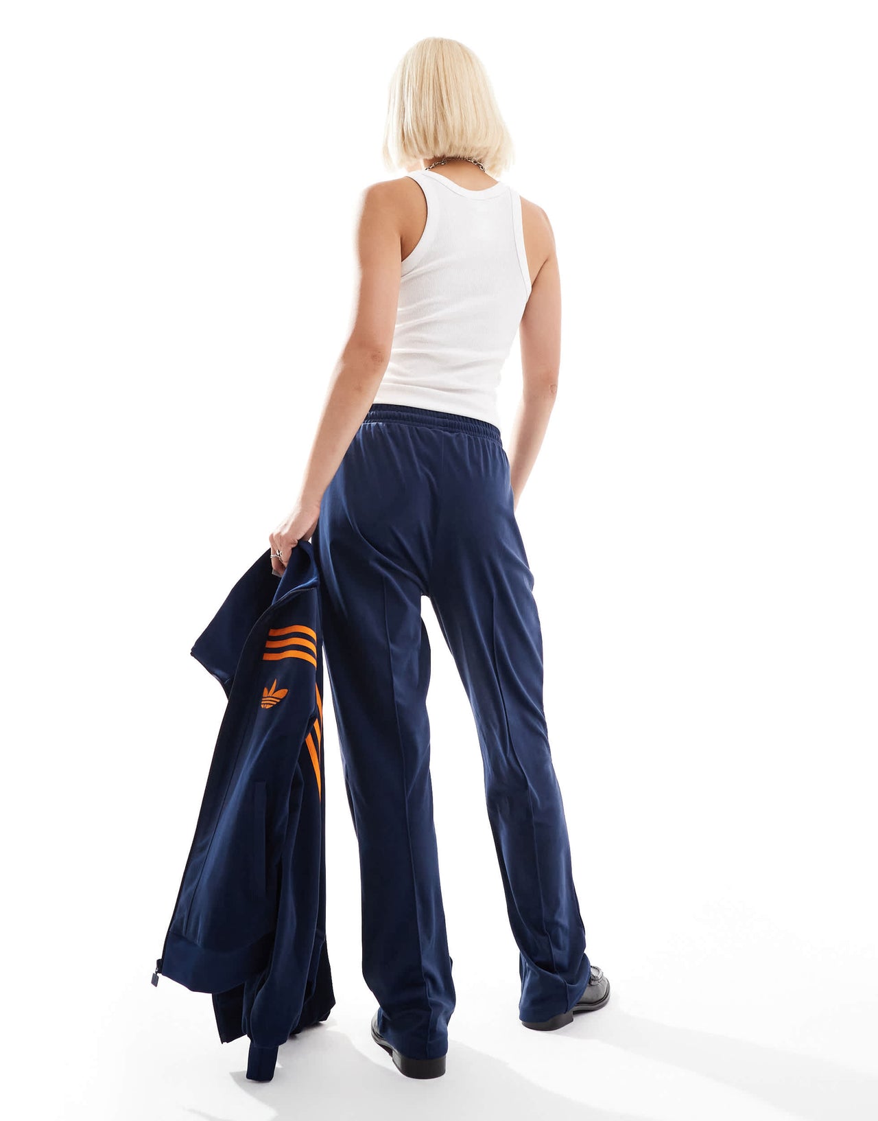 adidas Originals Classics velvet track pants in indigo