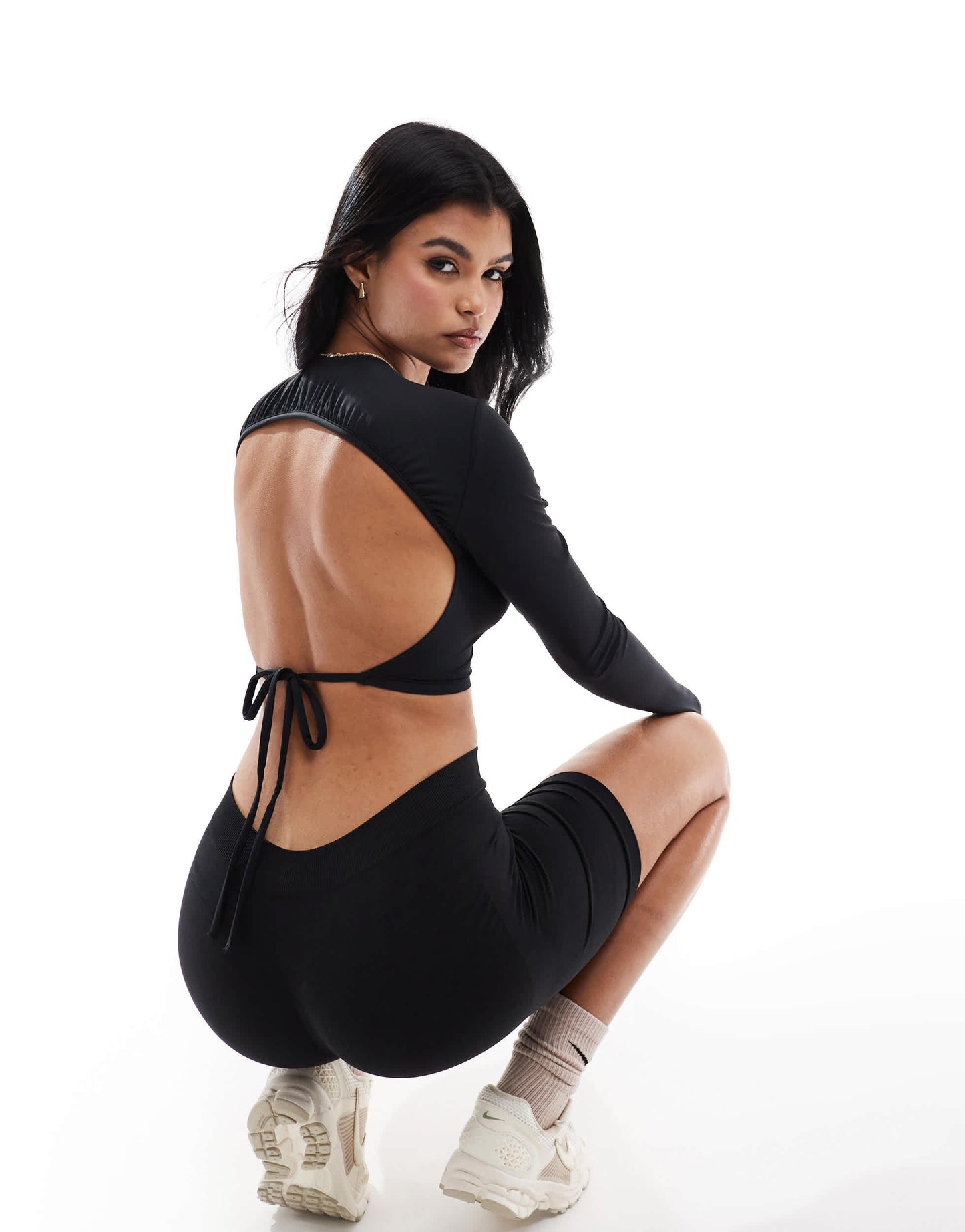 4505 long sleeve open back active top
