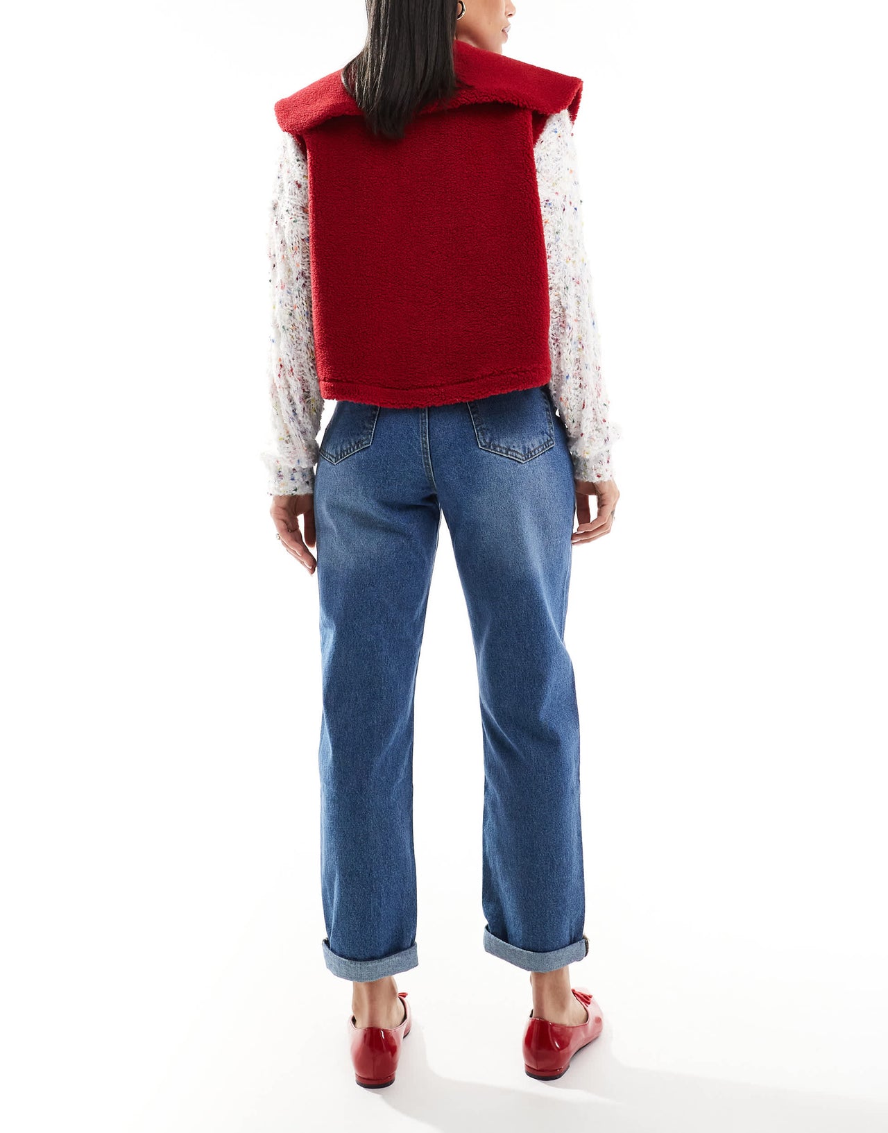 DTT Veron relaxed fit mom jeans in mid blue