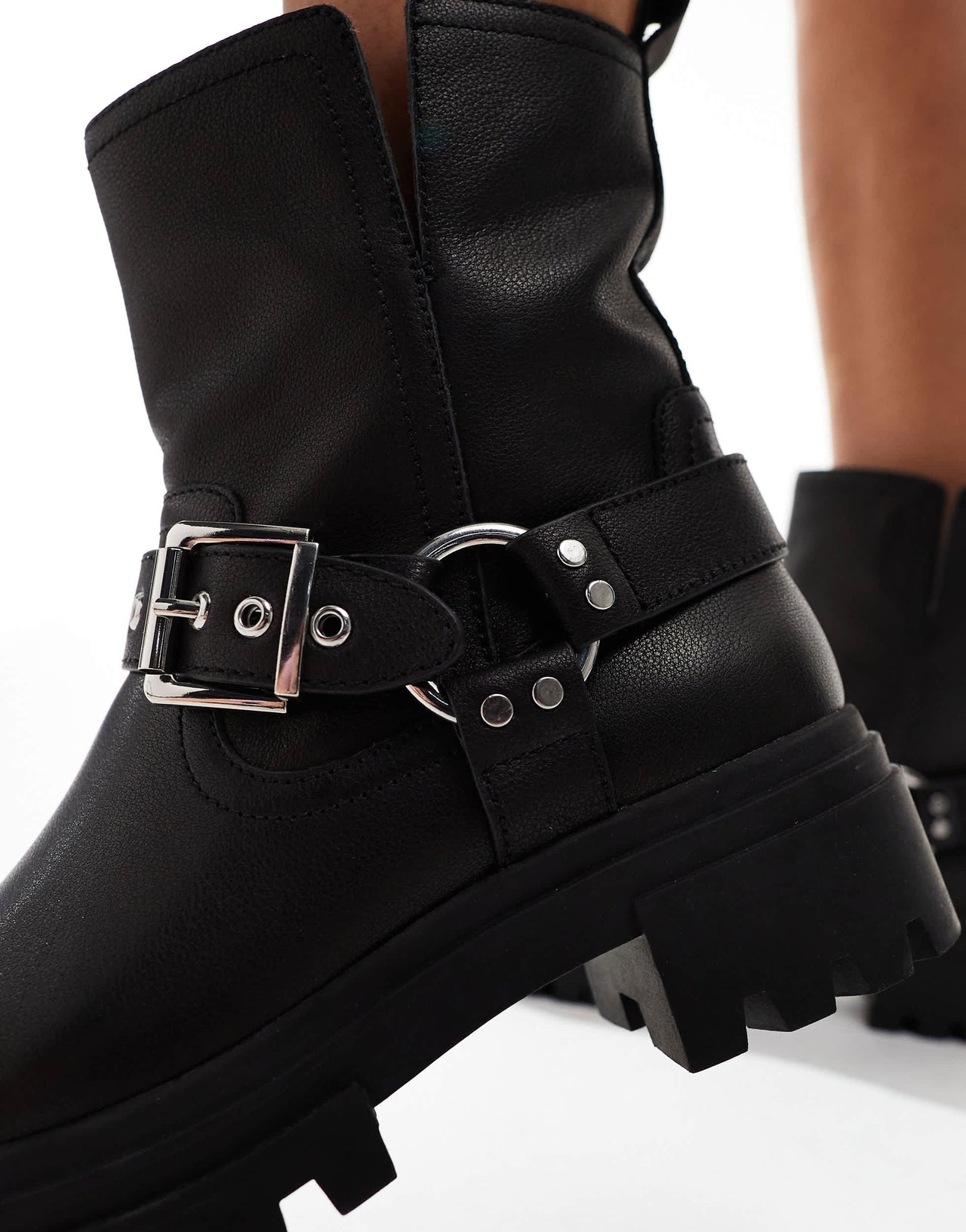 ALDO Harlly Flat Biker Ankle boot in Black