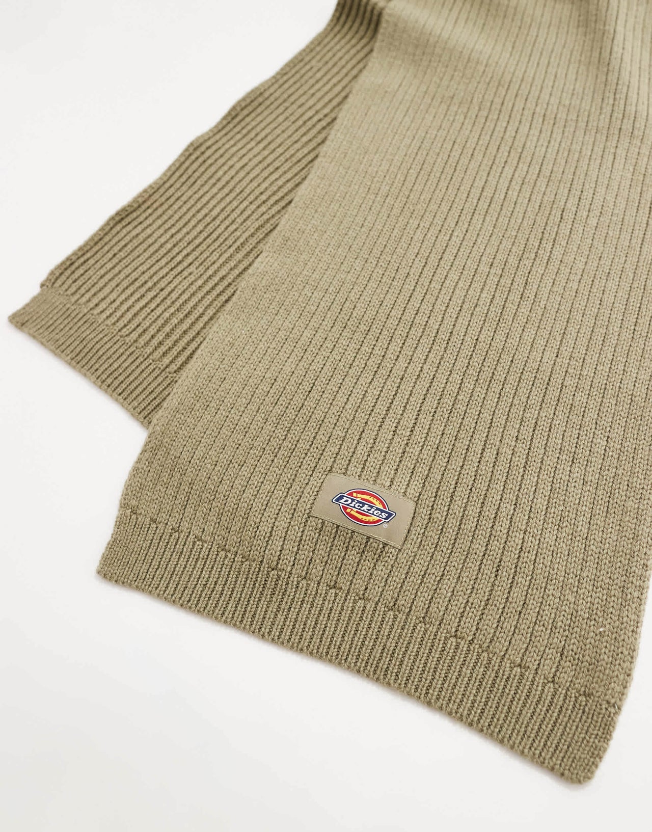 Dickies knitted scarf in khaki green