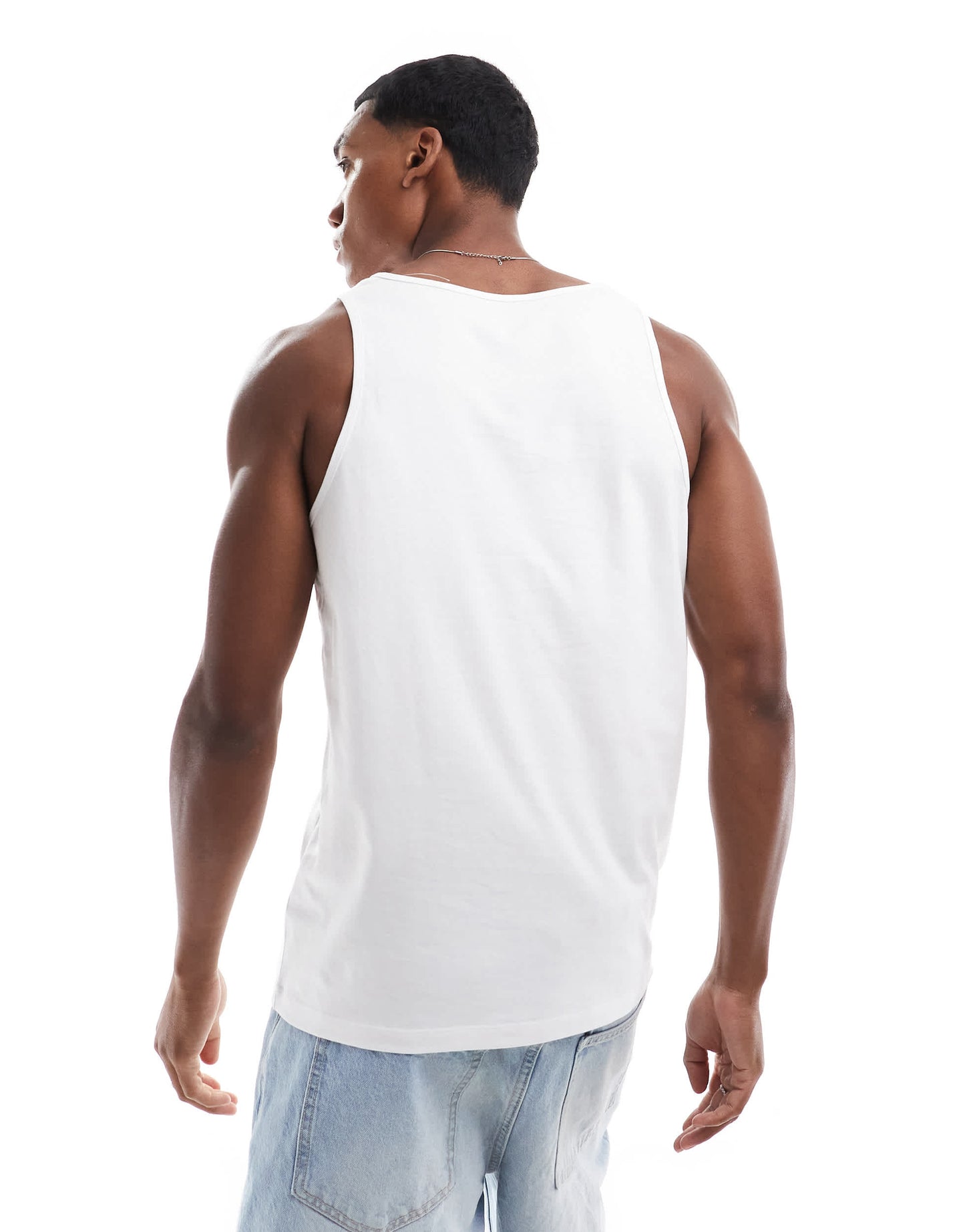 ASOS DESIGN 2 pack vests in black and white