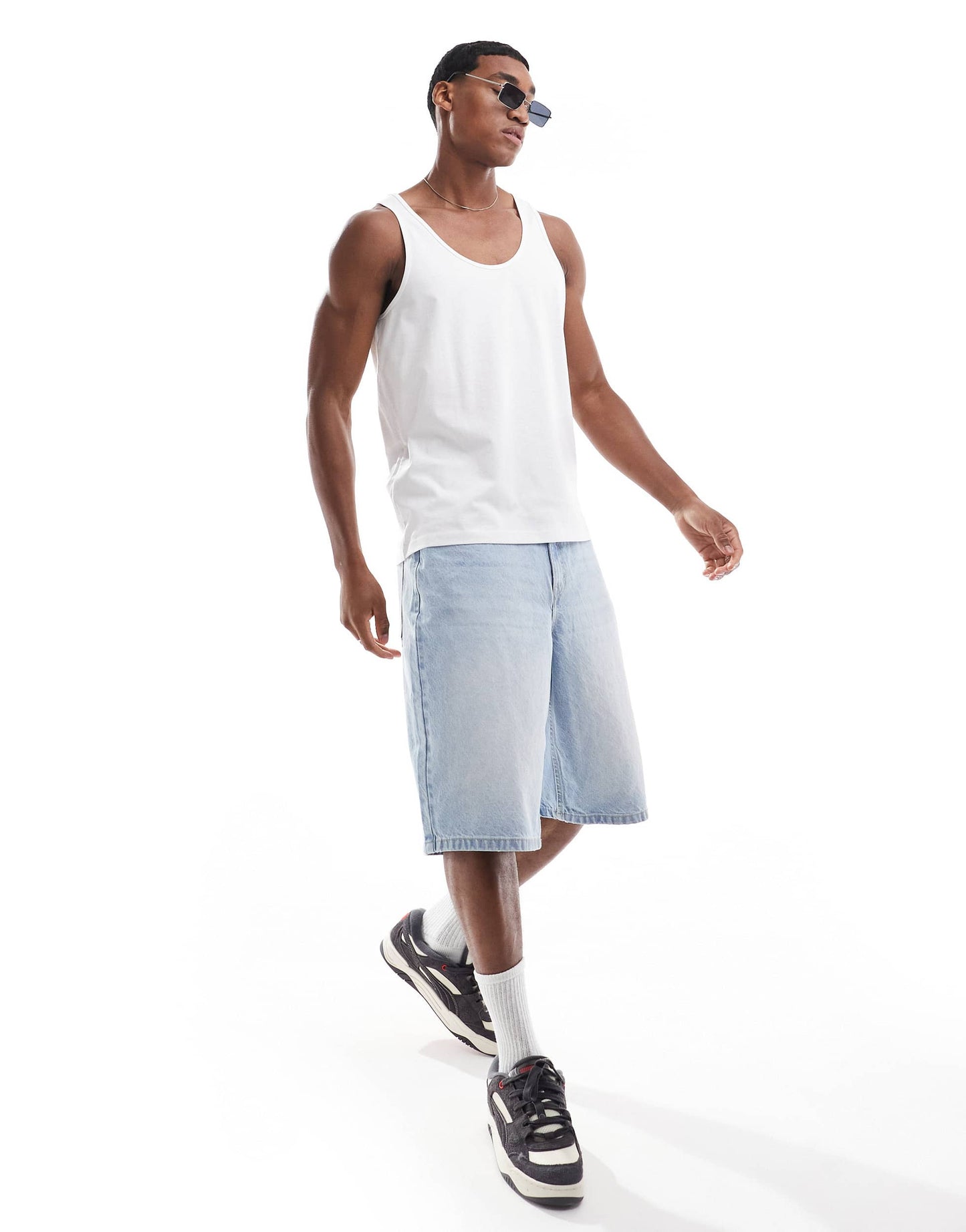 ASOS DESIGN 2 pack vests in black and white