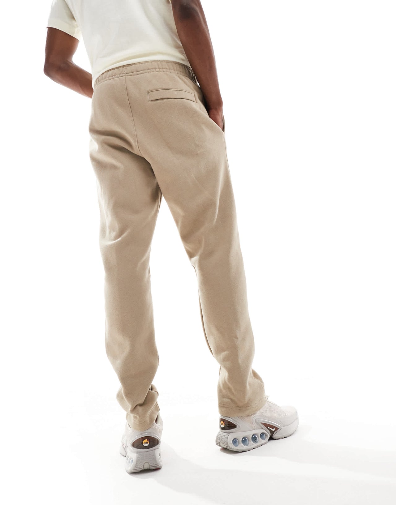 Nike Club Fleece open hem sweatpant in khaki