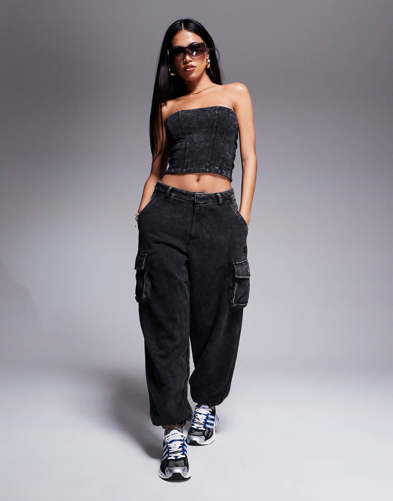 adidas Originals Street corset in black wash