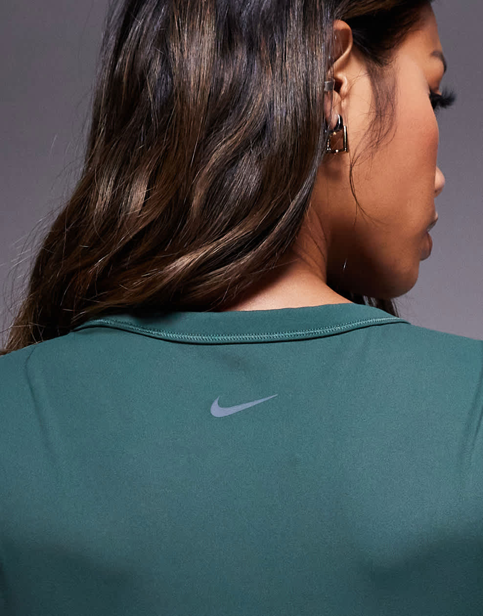 Nike One Training fitted cropped t-shirt in green