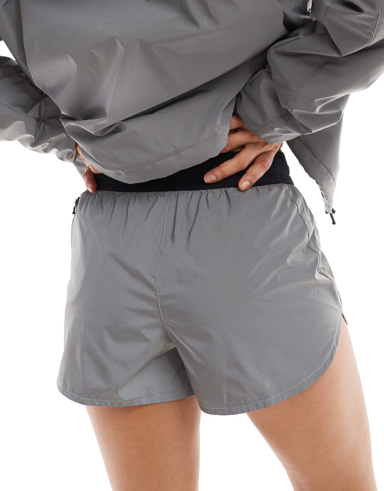 Nike Running Run Division 3 inch reflective shorts in silver