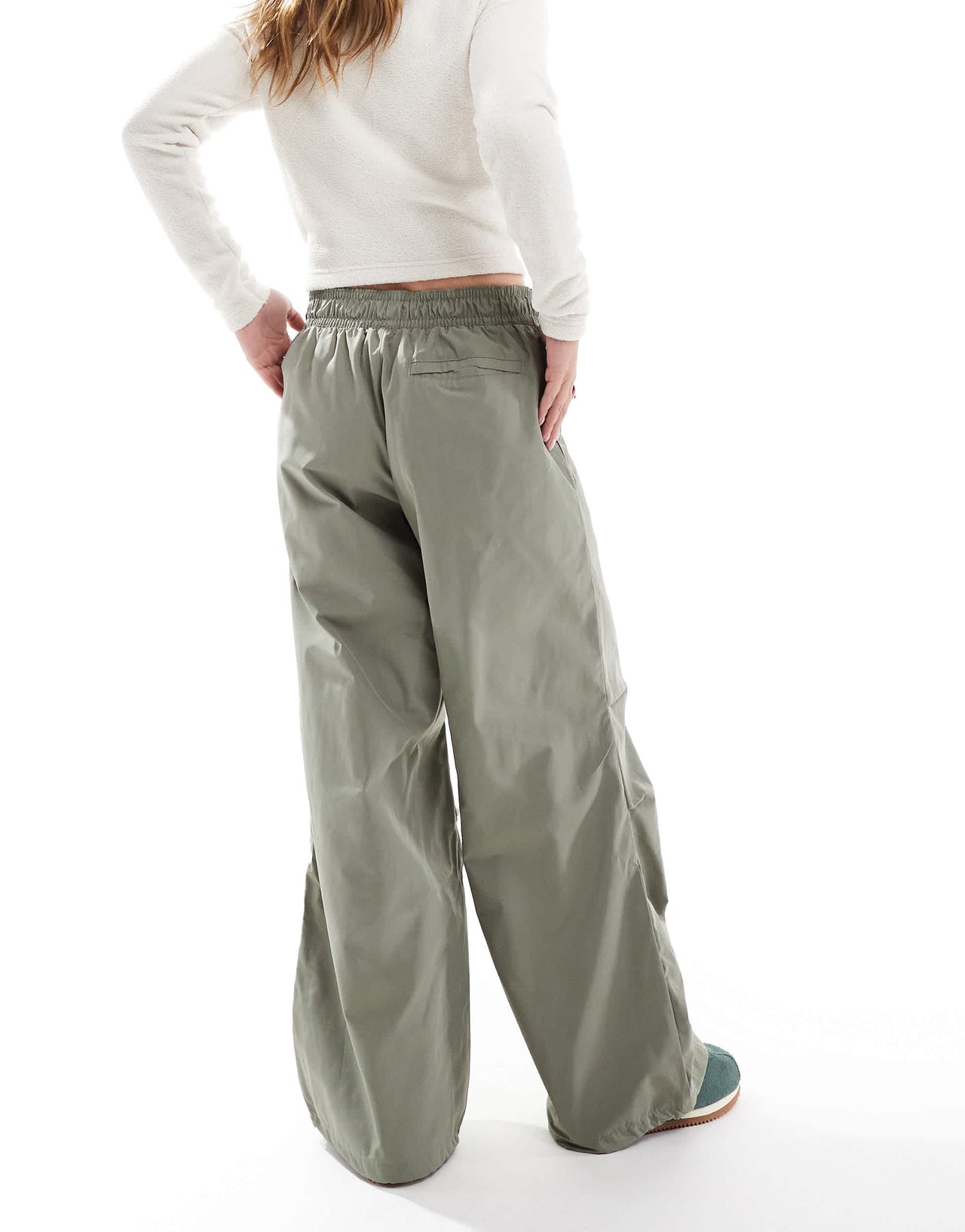 Nike swoosh fleece zip front joggers in grey