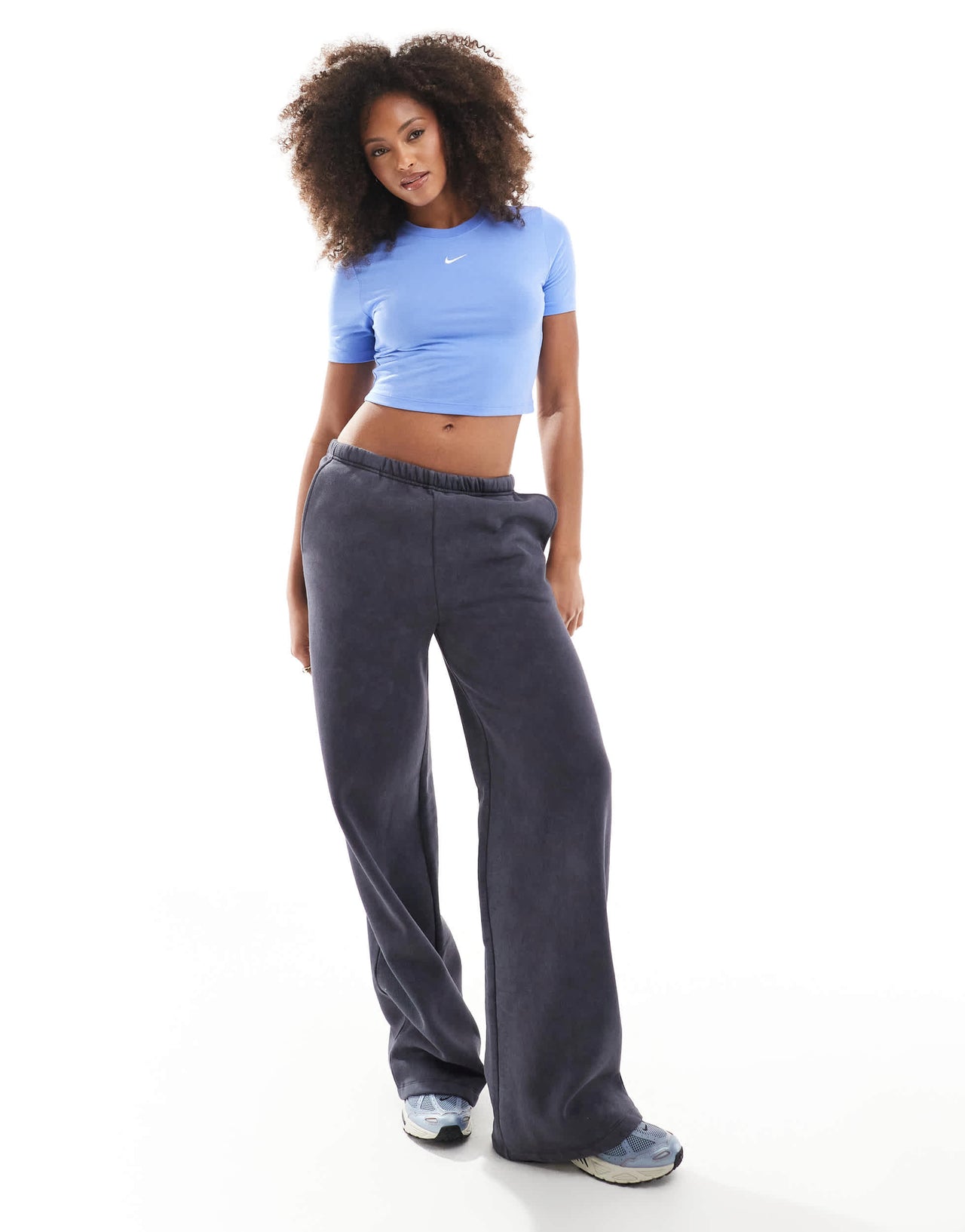 Nike Essentials crop t-shirt in blue