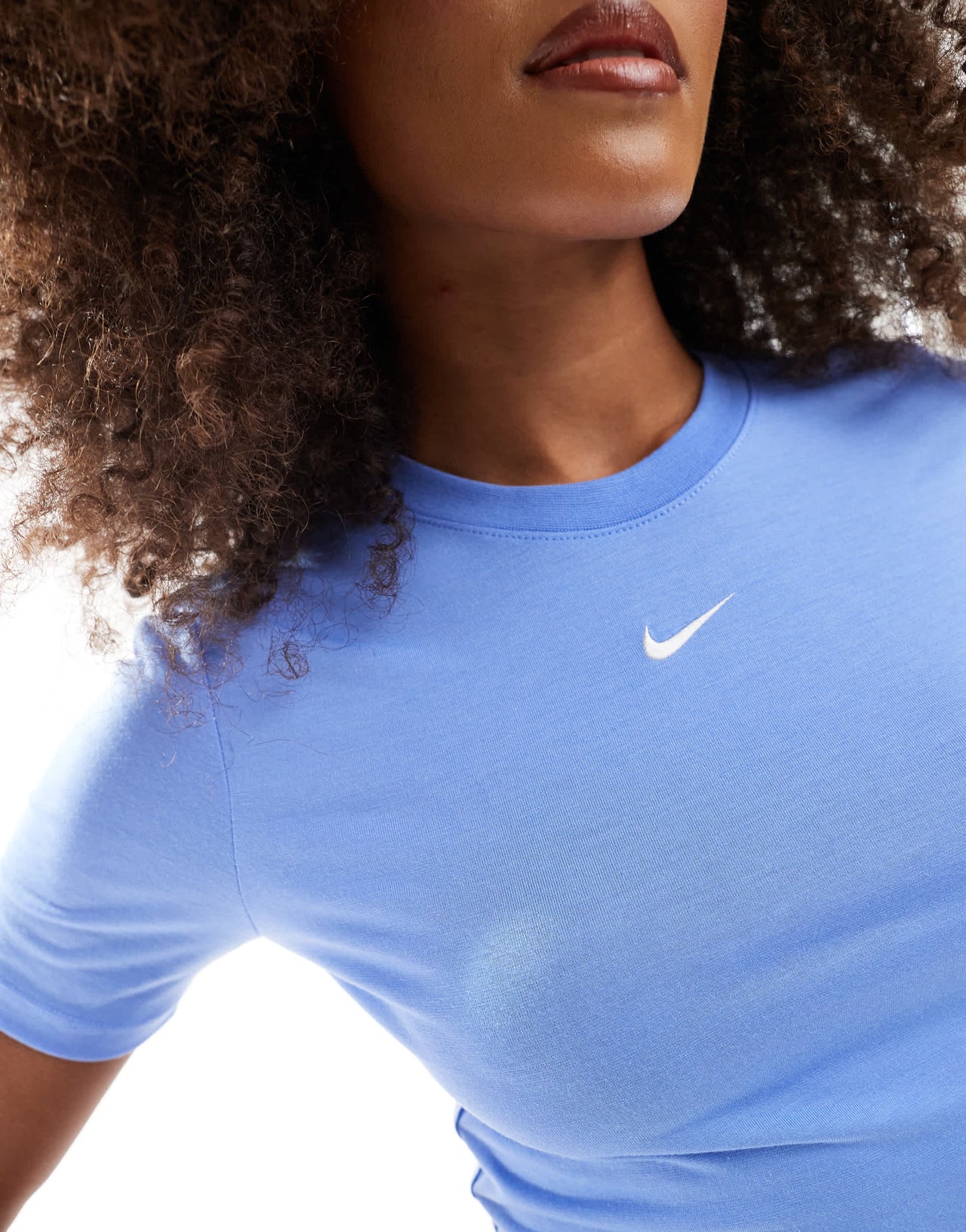 Nike Essentials crop t-shirt in blue