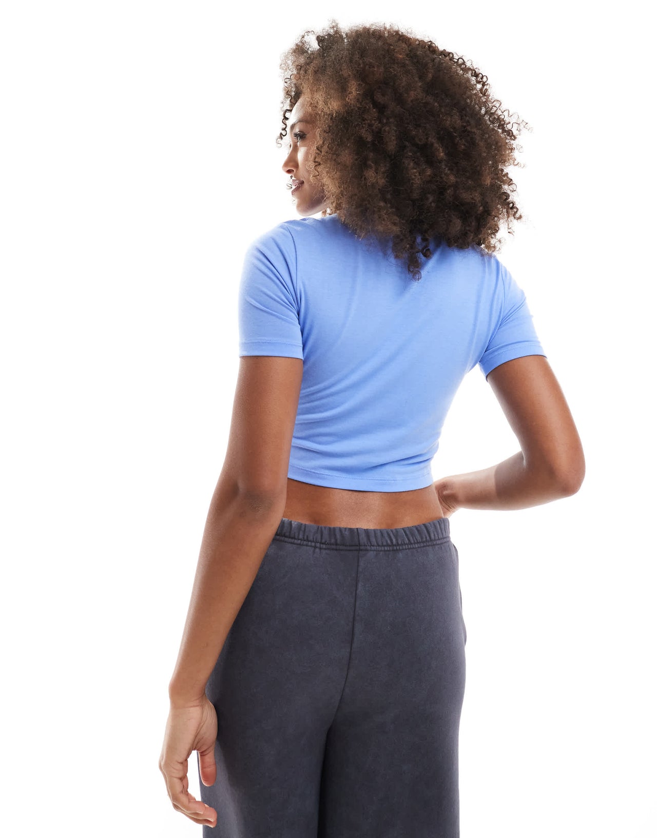 Nike Essentials crop t-shirt in blue