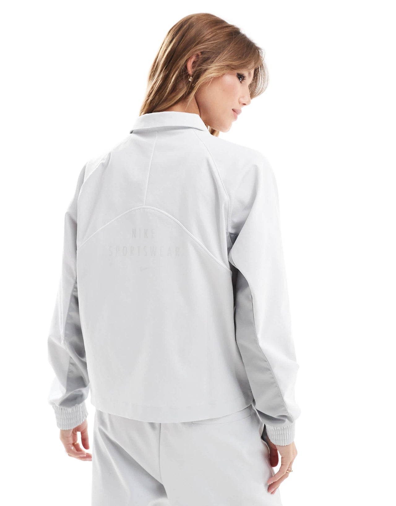 Nike Streetwear woven jacket in light grey