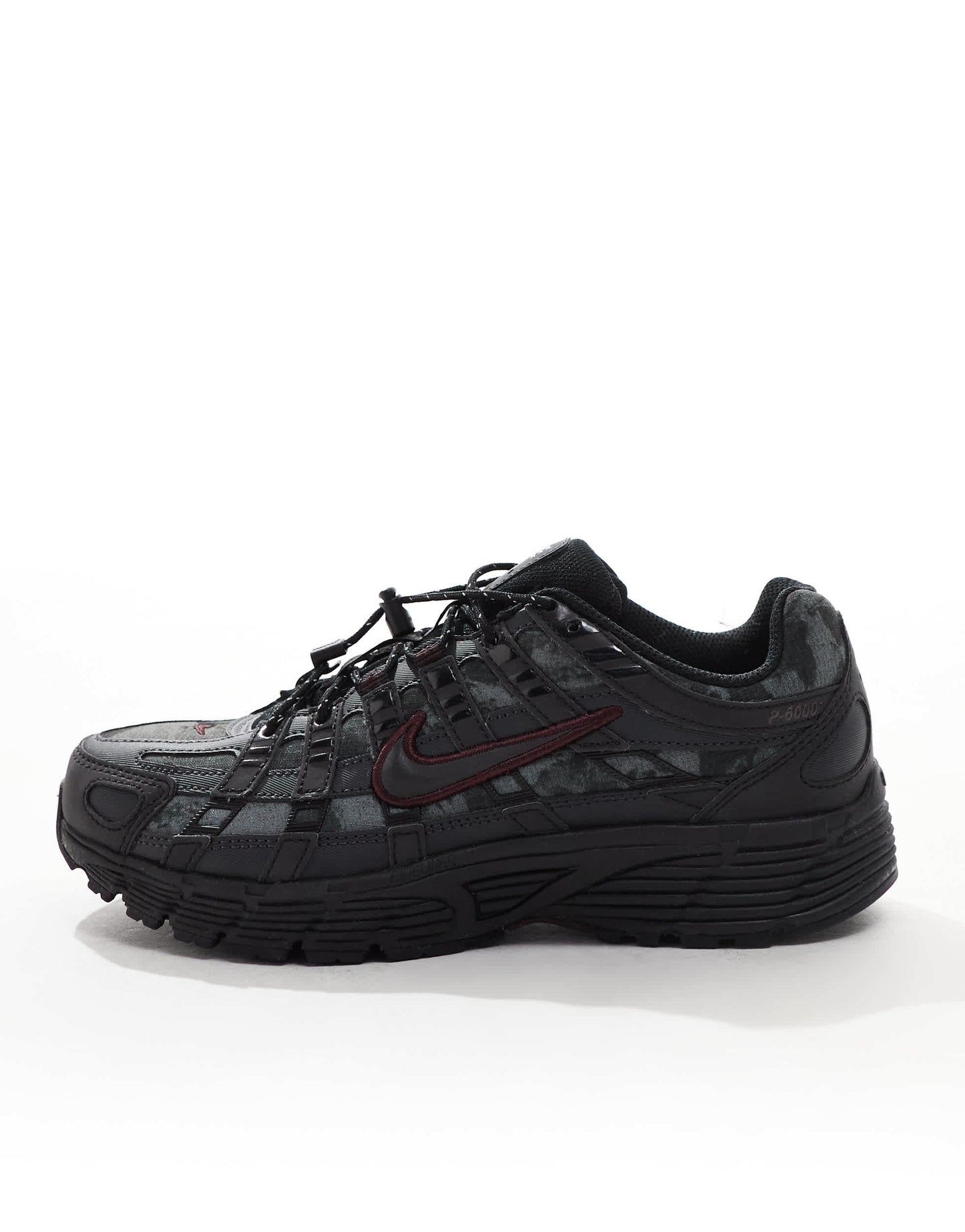 Nike P-6000 trainers in black and burgundy