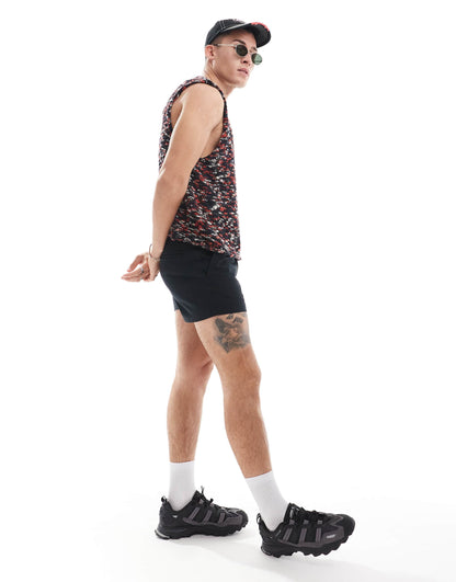 Weekday Isidor knitted vest in red space dye