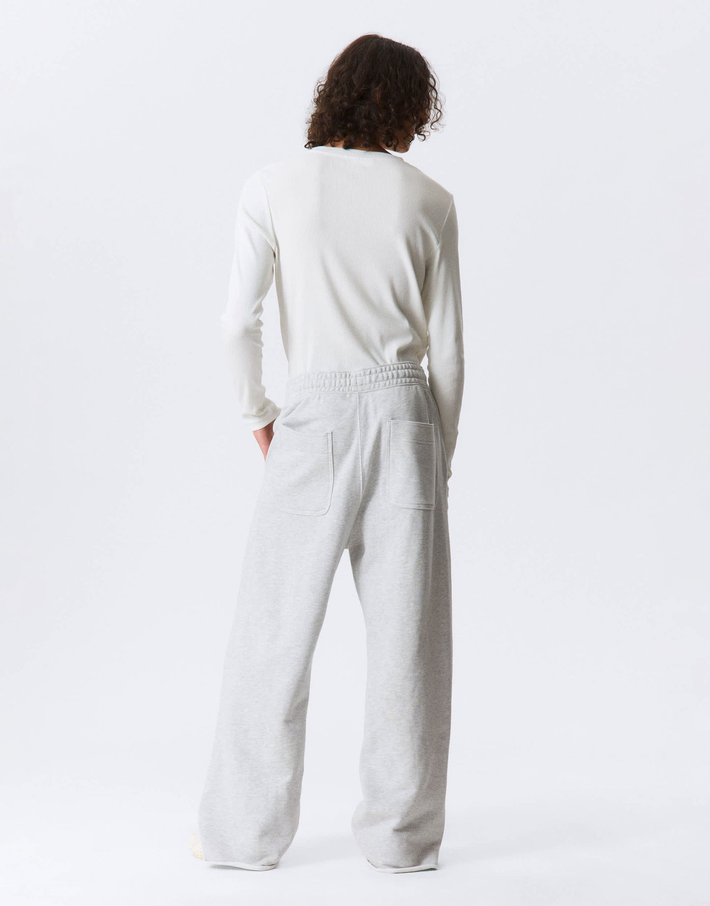 Weekday Astro wide leg joggers in grey melange