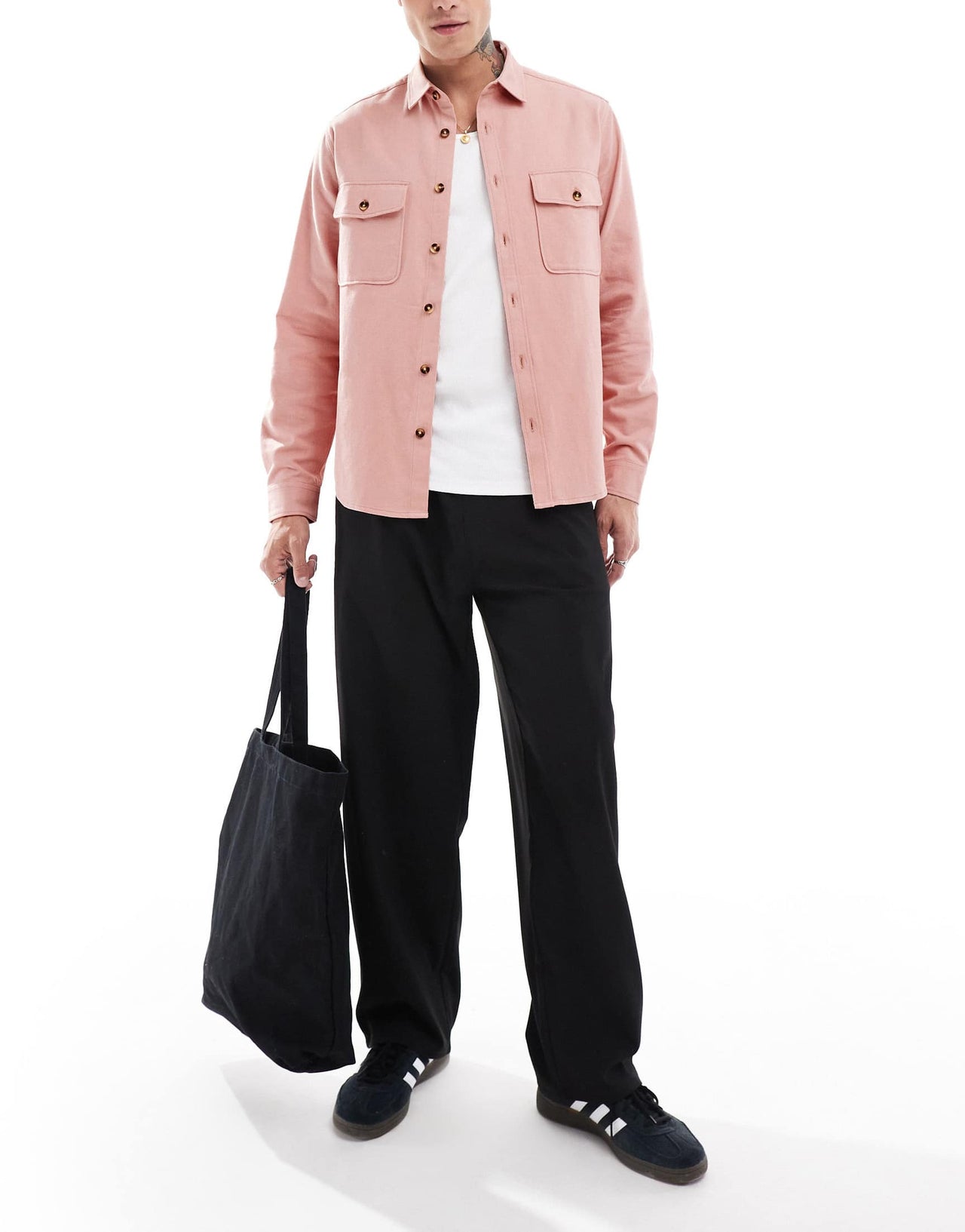 ASOS DESIGN overshirt in pink