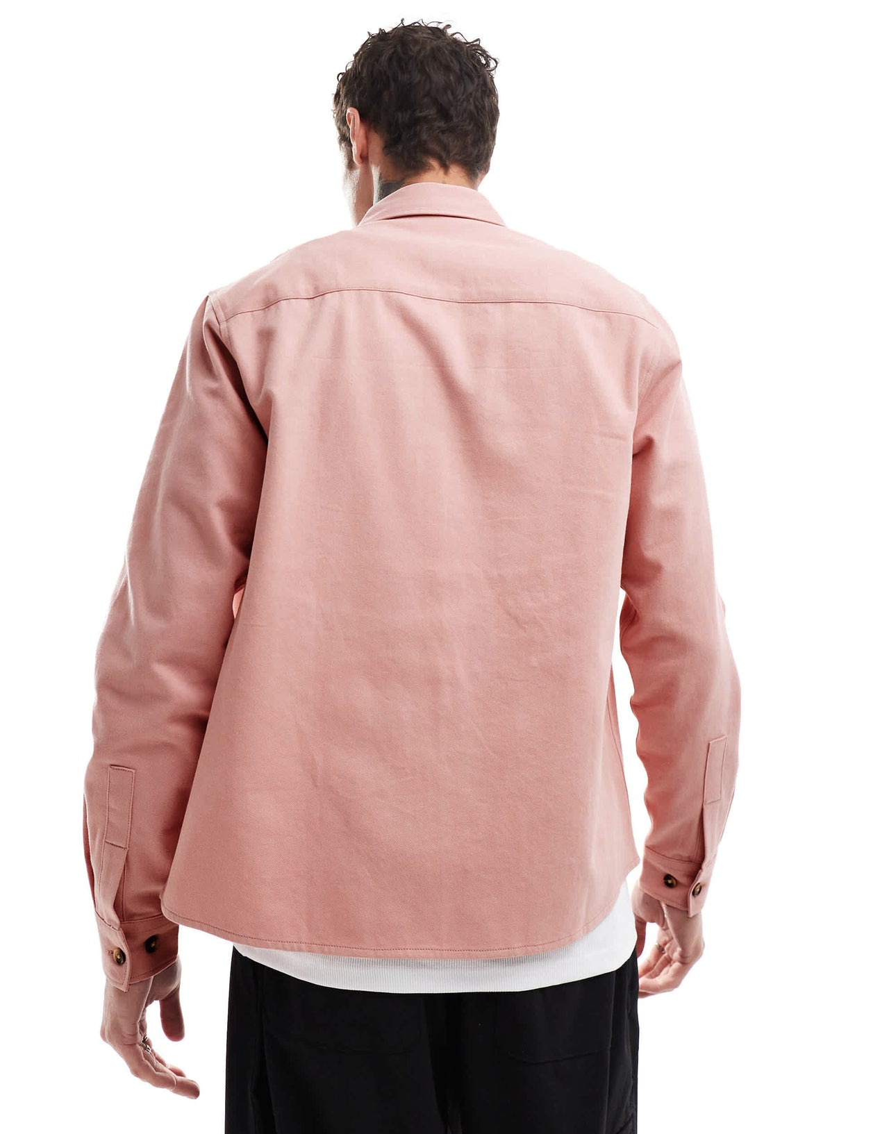 ASOS DESIGN overshirt in pink