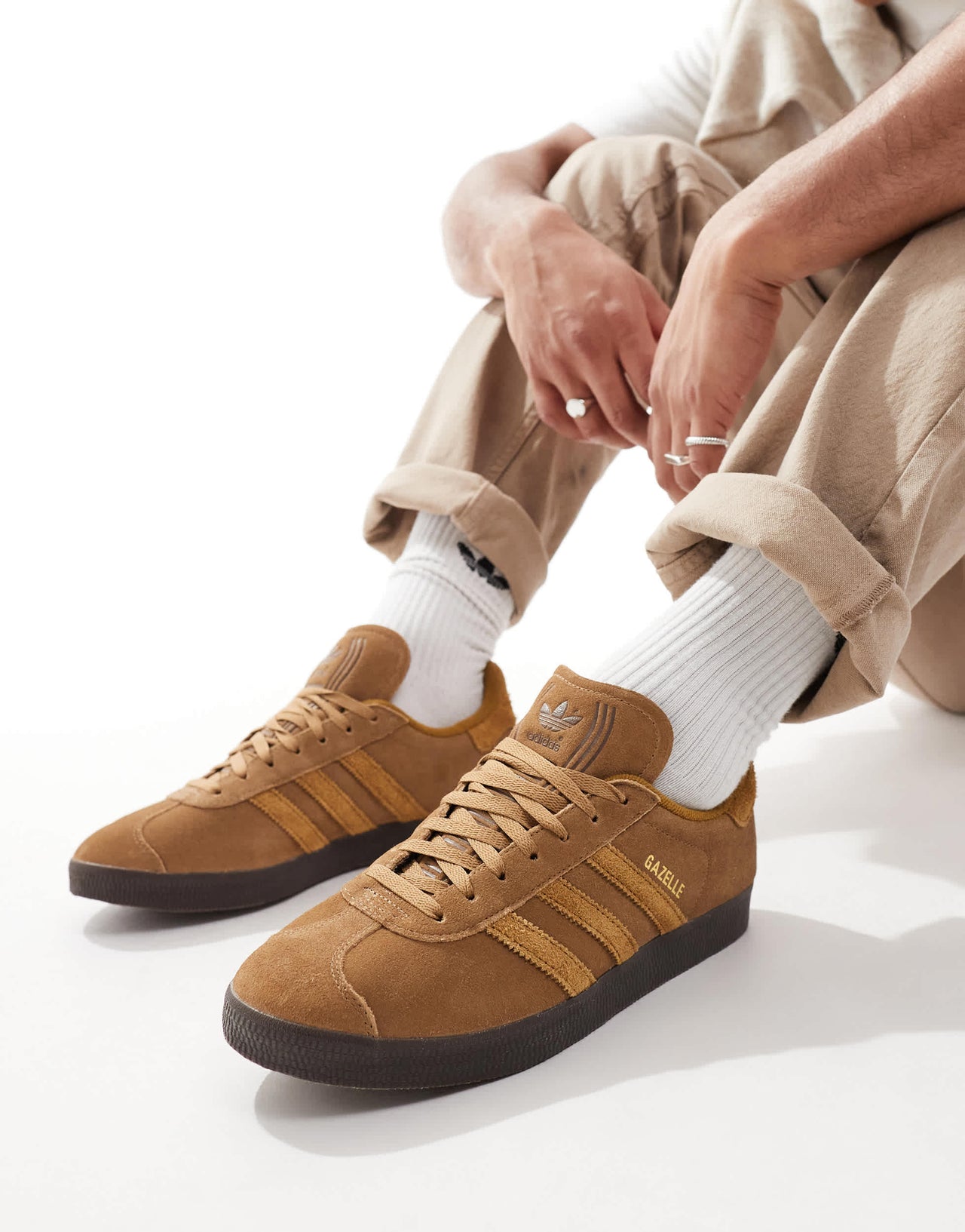 adidas Originals Gazelle trainers in brown