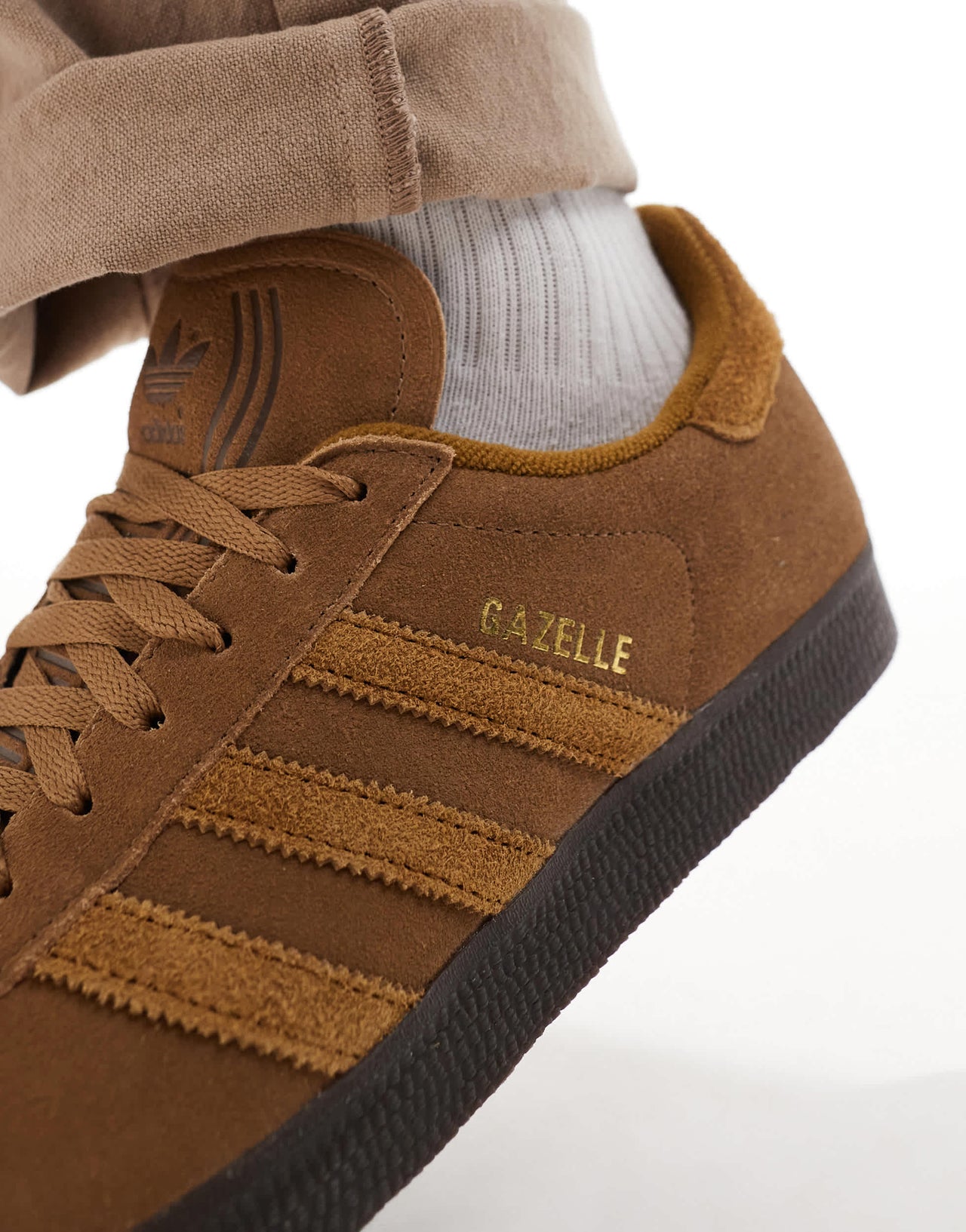 adidas Originals Gazelle trainers in brown