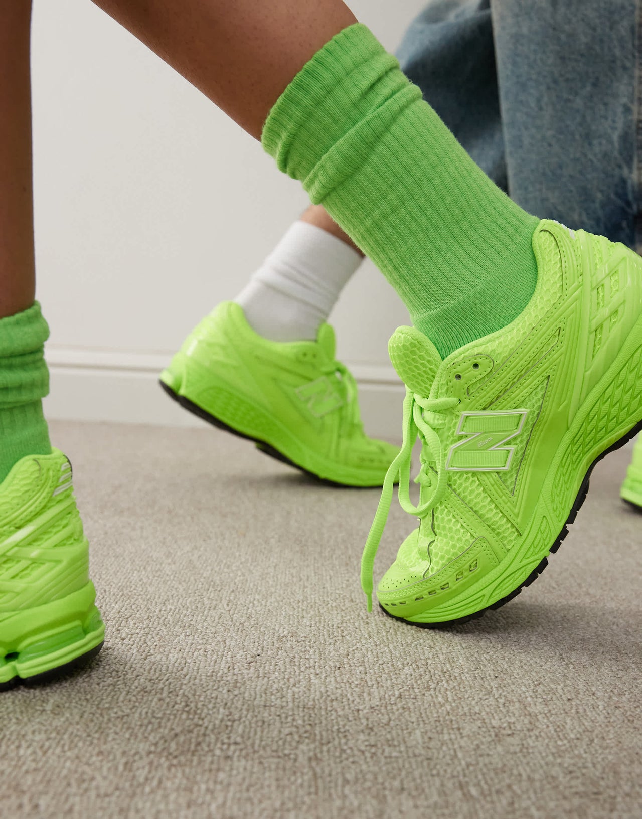 New Balance 1906 trainers in neon green - exclusive to ASOS
