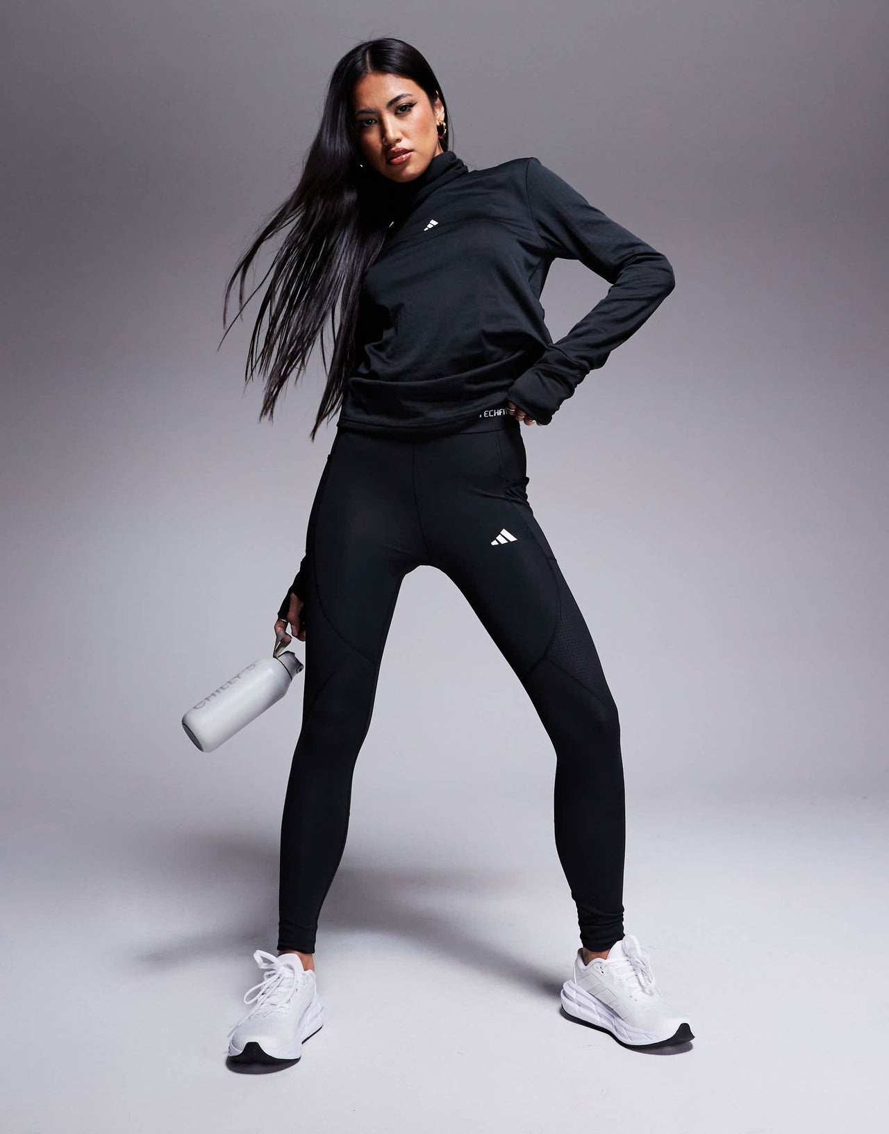 adidas Training tech-fit cold ready sculpt leggings in black