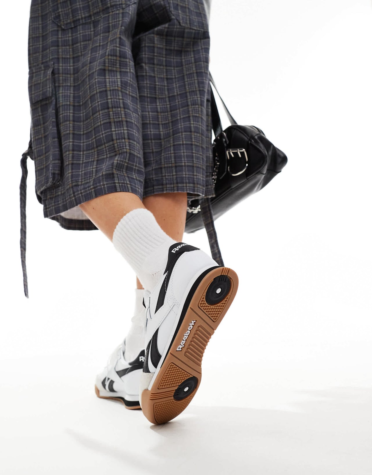 Rebook Campio XT trainers in white and black